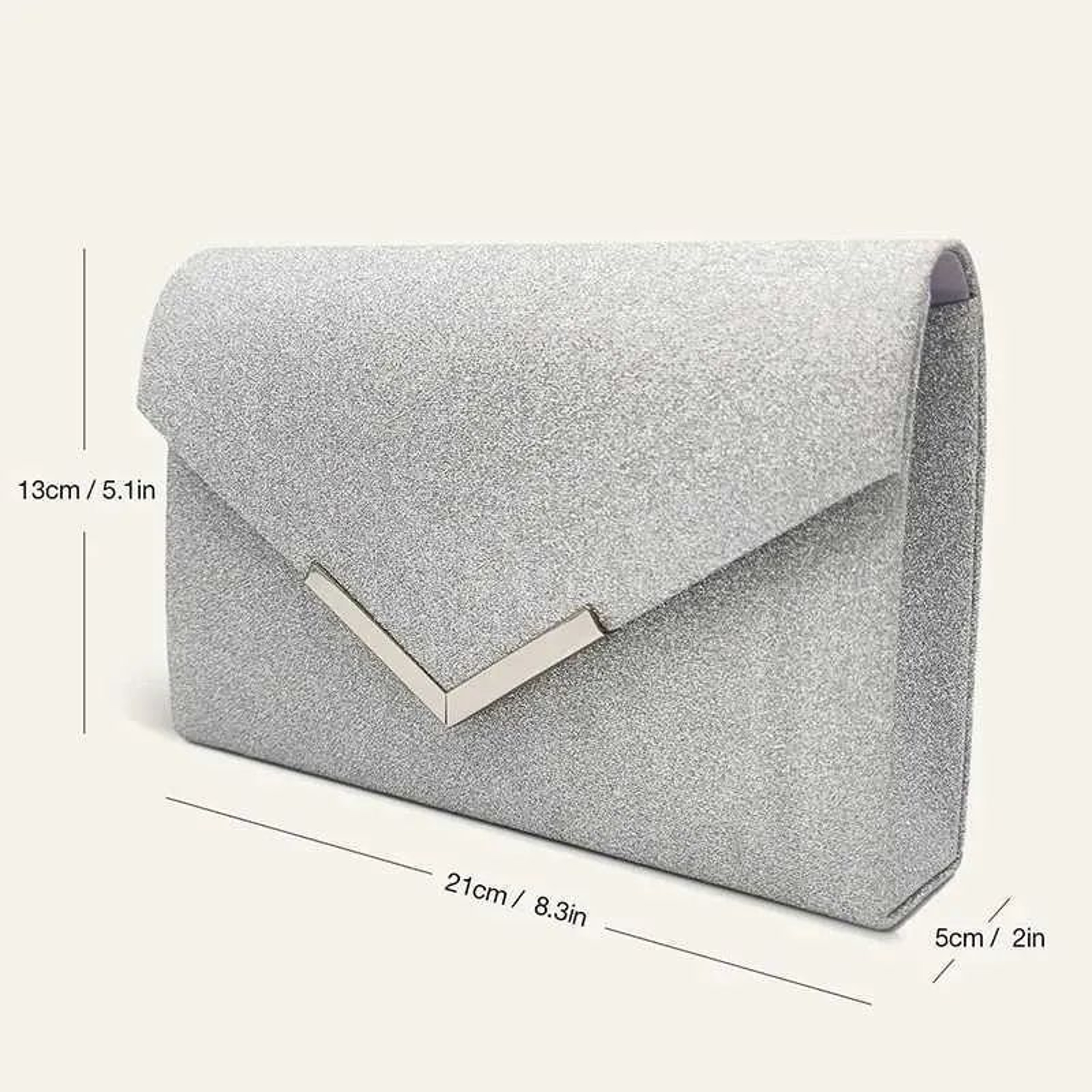 Shiny Envelope Clutch Evening Bag With Chain For Weddings And Parties 6