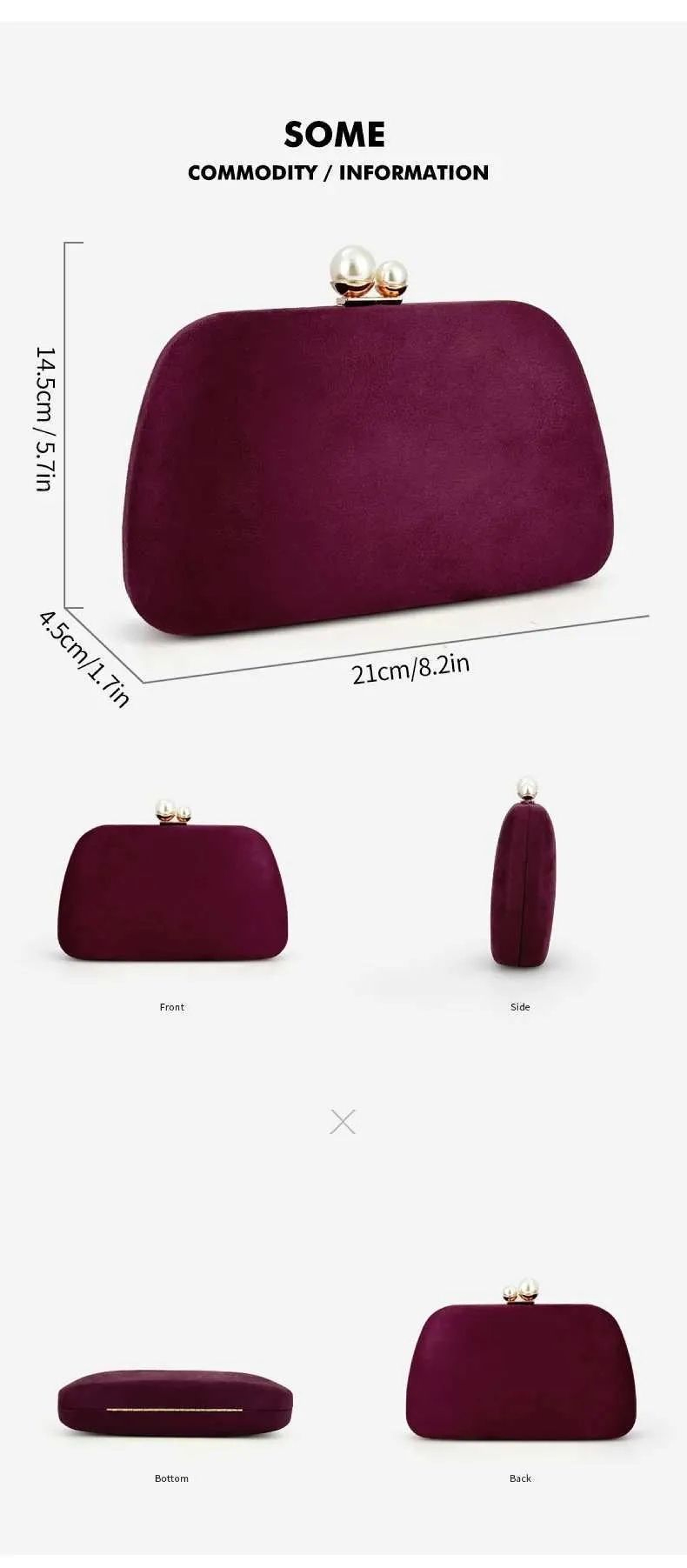 Luxury Velvet Clutch Bag With Metal Chain And PU Frame For Evening Events 4