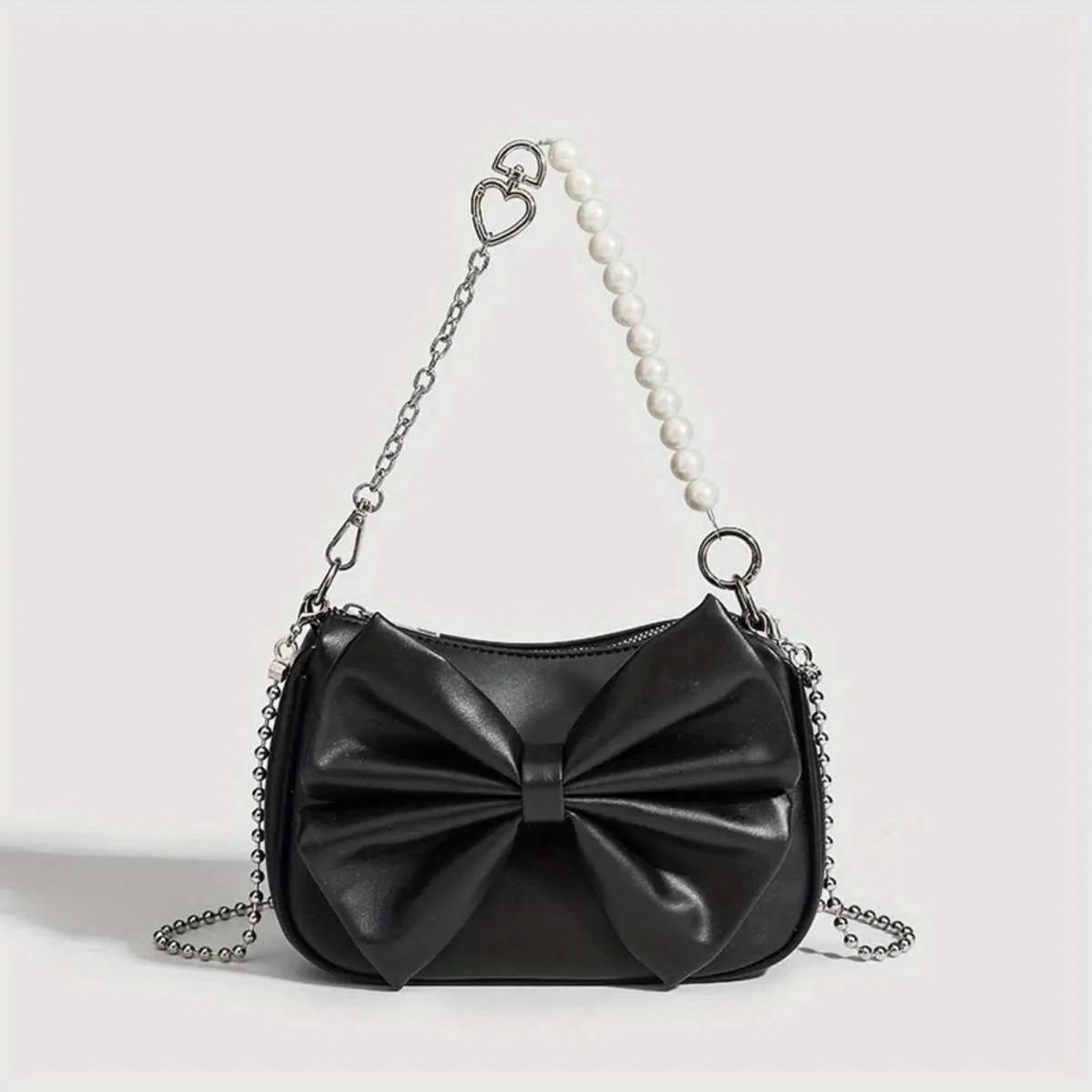 Womens PU Leather Table Tennis Bag With Bow Bead Design 0