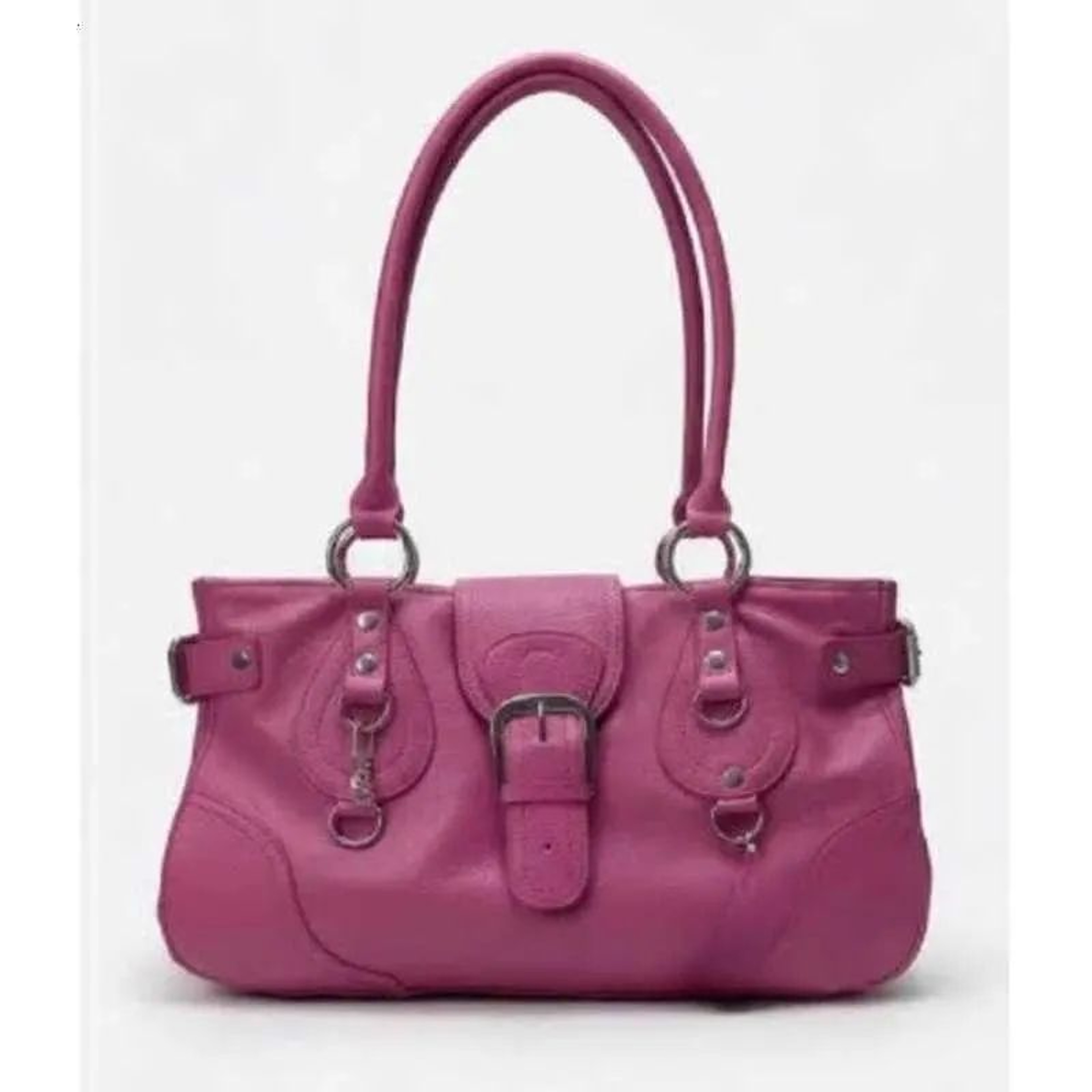 Womens Retro Motorcycle Style Shoulder Bag Large Capacity Underarm Handbag 0