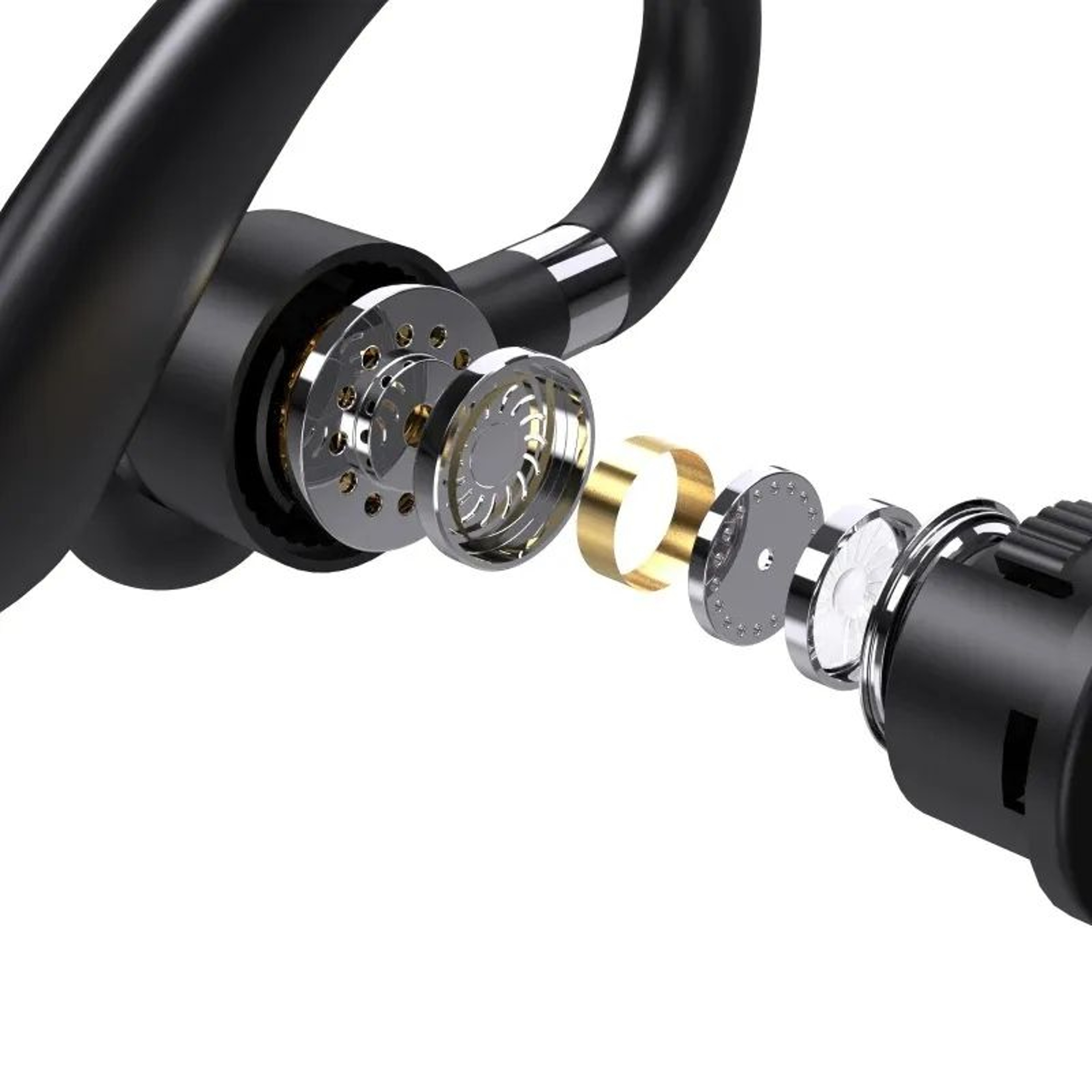 Bluetooth Noise Cancelling Single Ear Sports Headset With Ear Hook 2