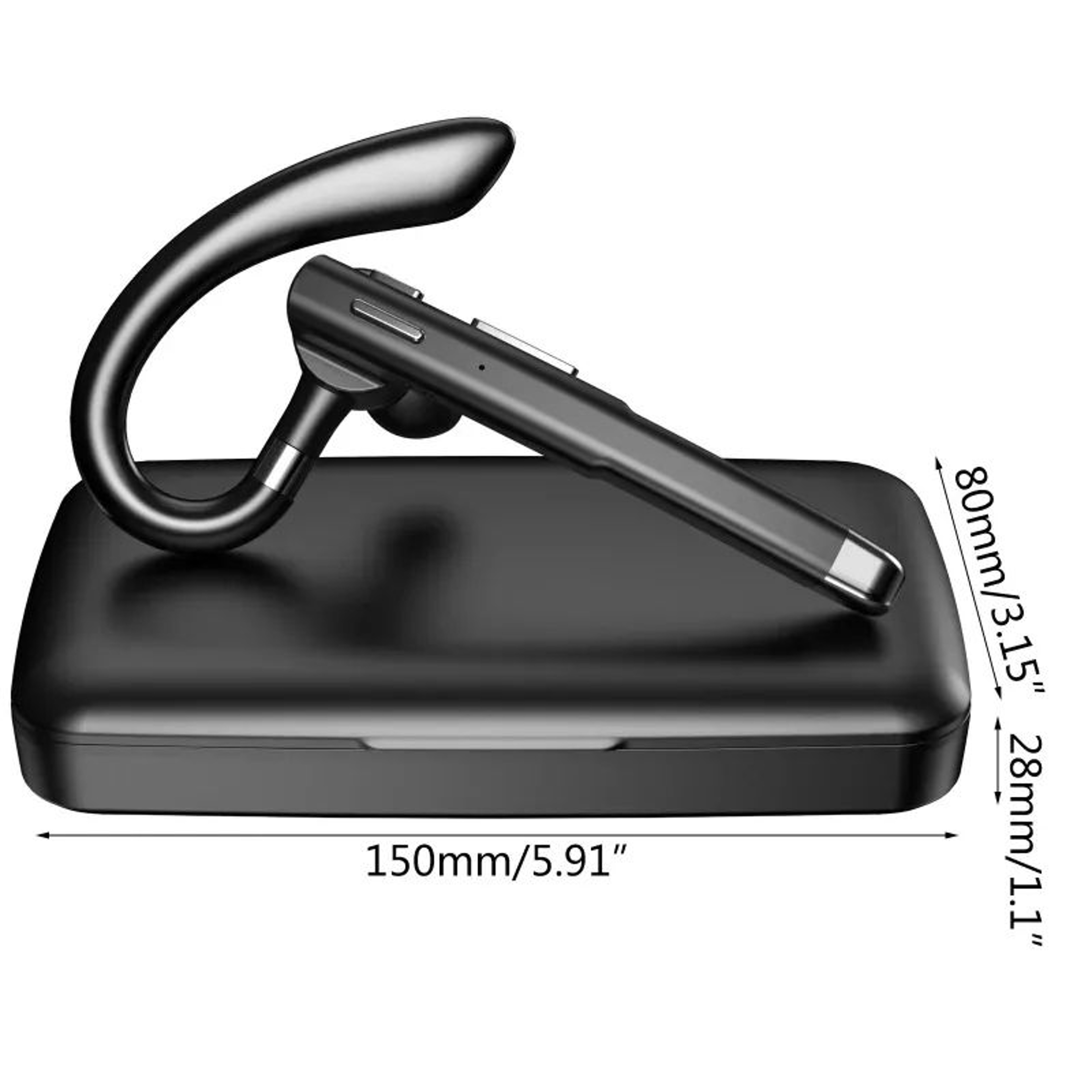 Bluetooth Noise Cancelling Single Ear Sports Headset With Ear Hook 3