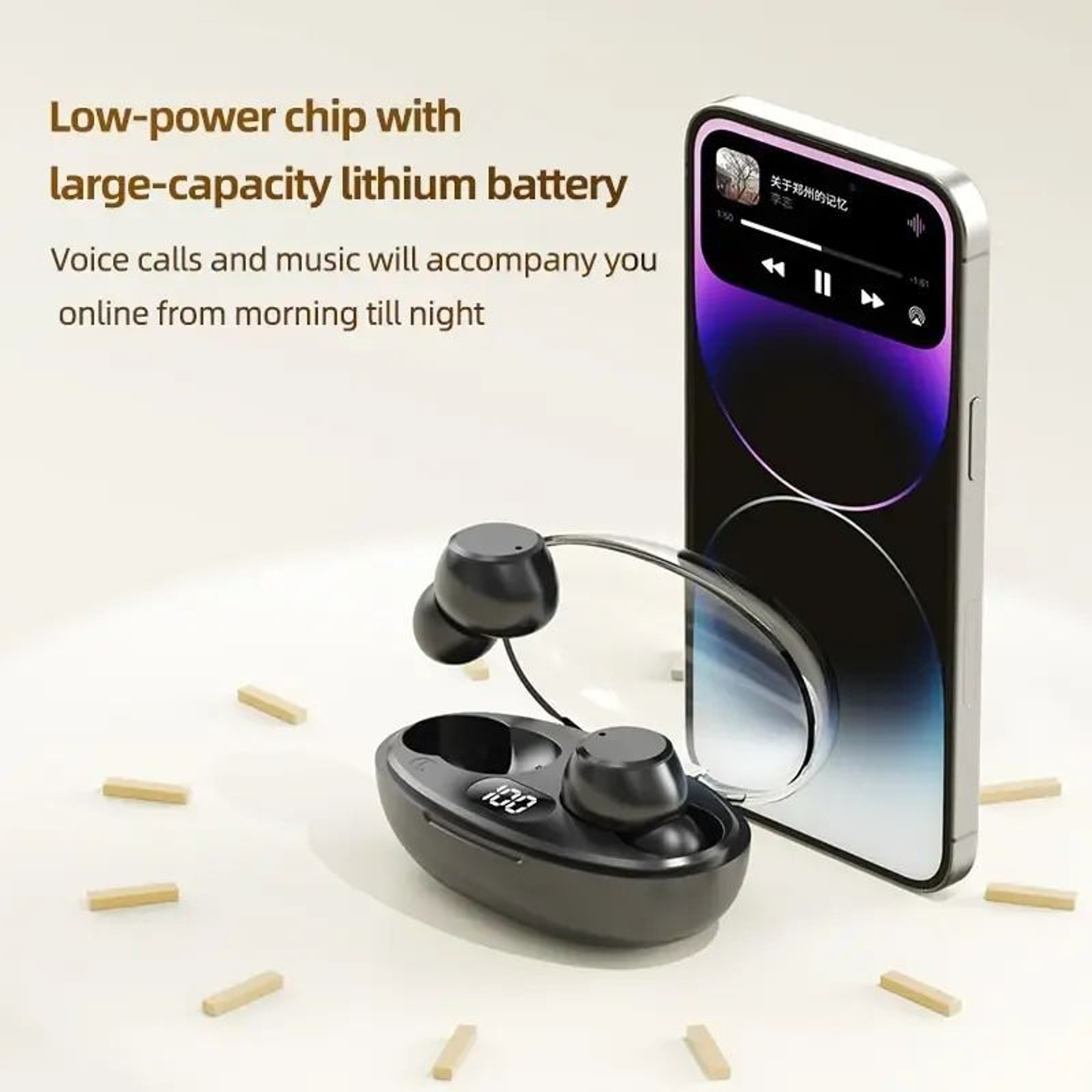 Wireless Bluetooth Earbuds With Touch Control And Digital Display 2