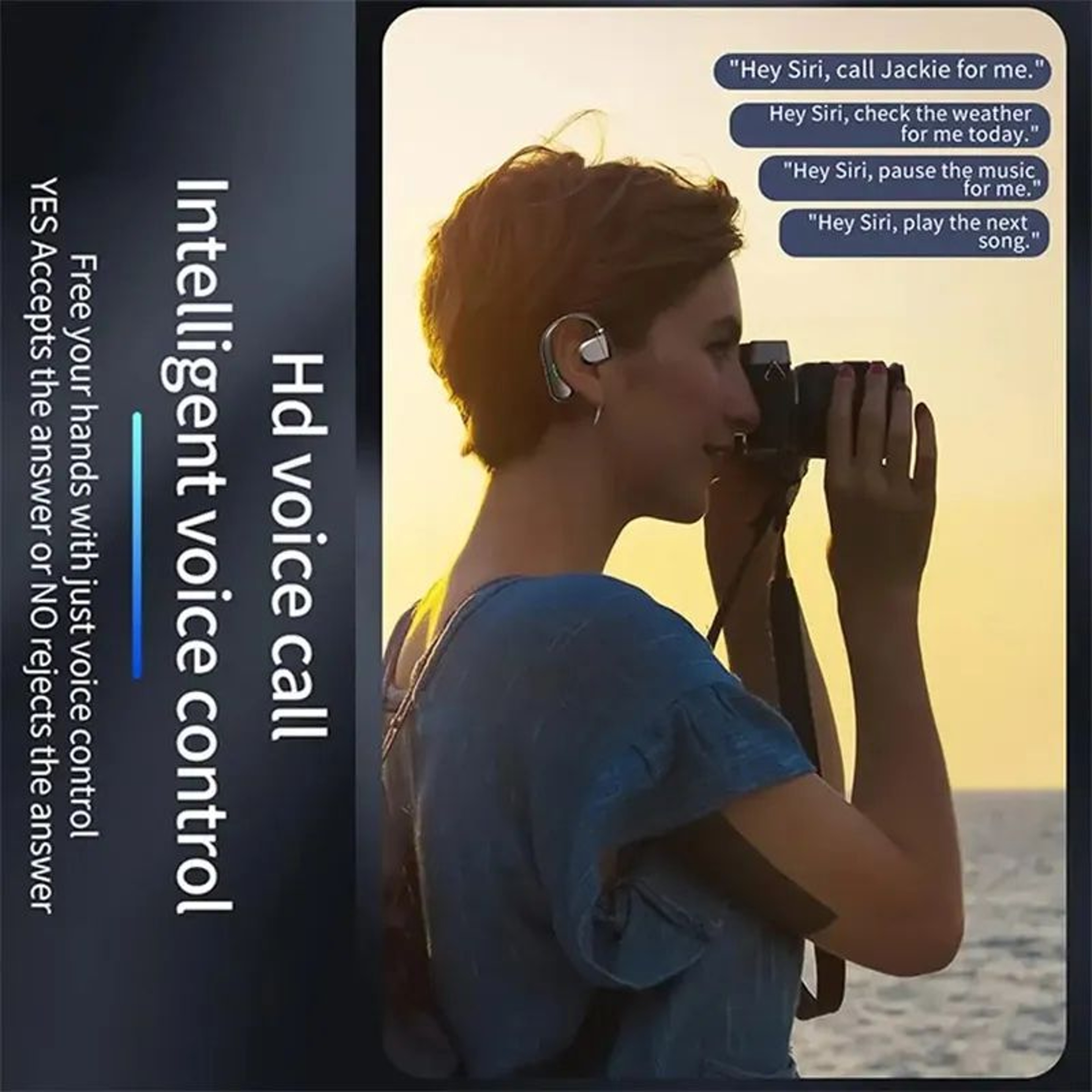 Wireless Bluetooth Bone Conduction Headphones With Microphone And OpenEar Design 1