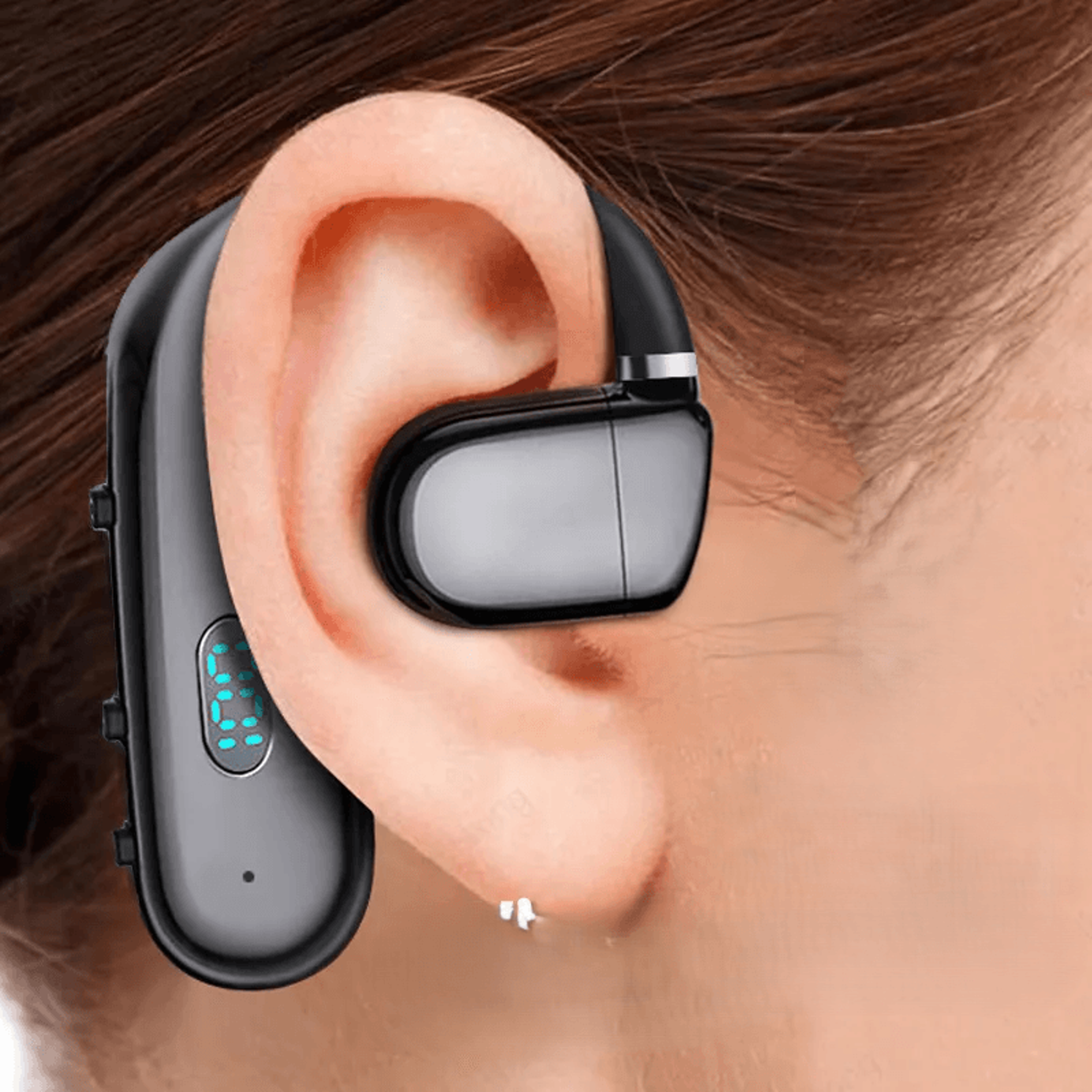 Wireless Bluetooth Bone Conduction Headphones With Microphone And OpenEar Design 0