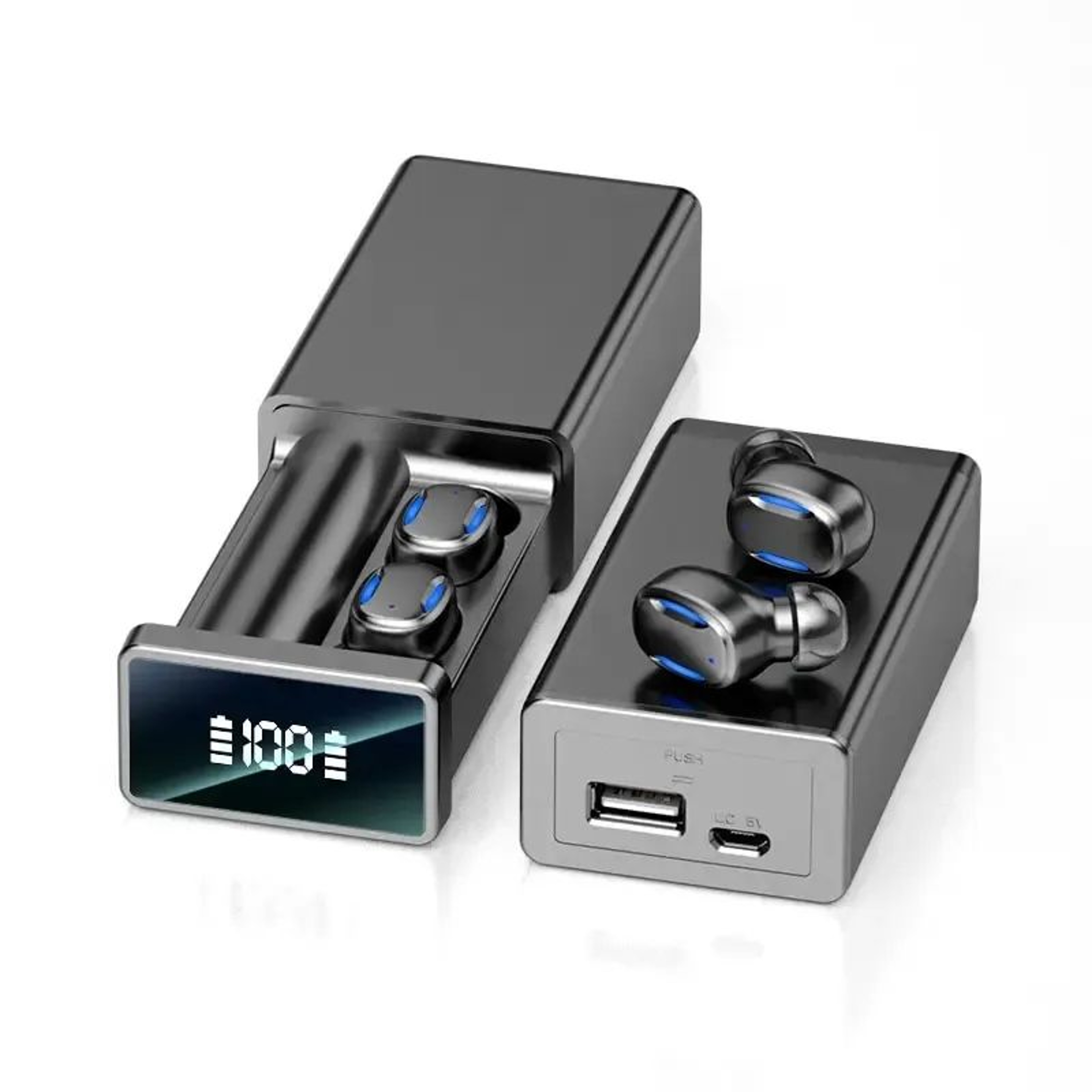 Wireless Bluetooth Earbuds With Design And LED Charging Case 0