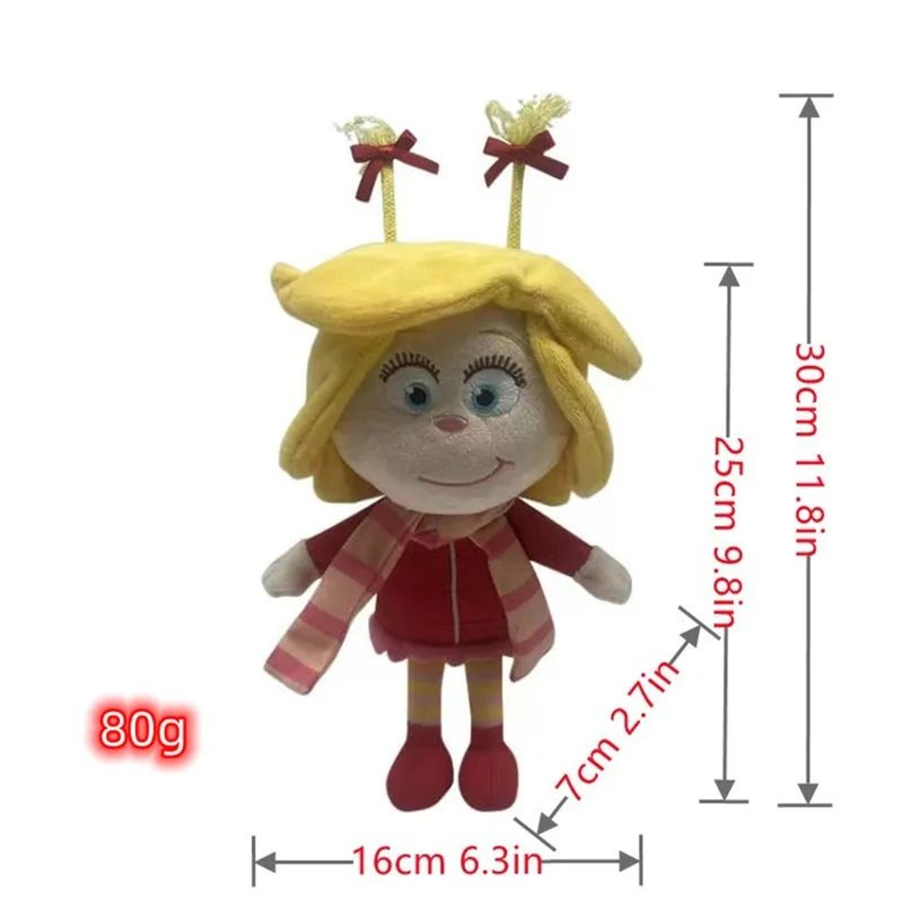 Christmas Grinch And Max Dog Plush Toy Soft Stuffed Holiday Decoration For Kids 4
