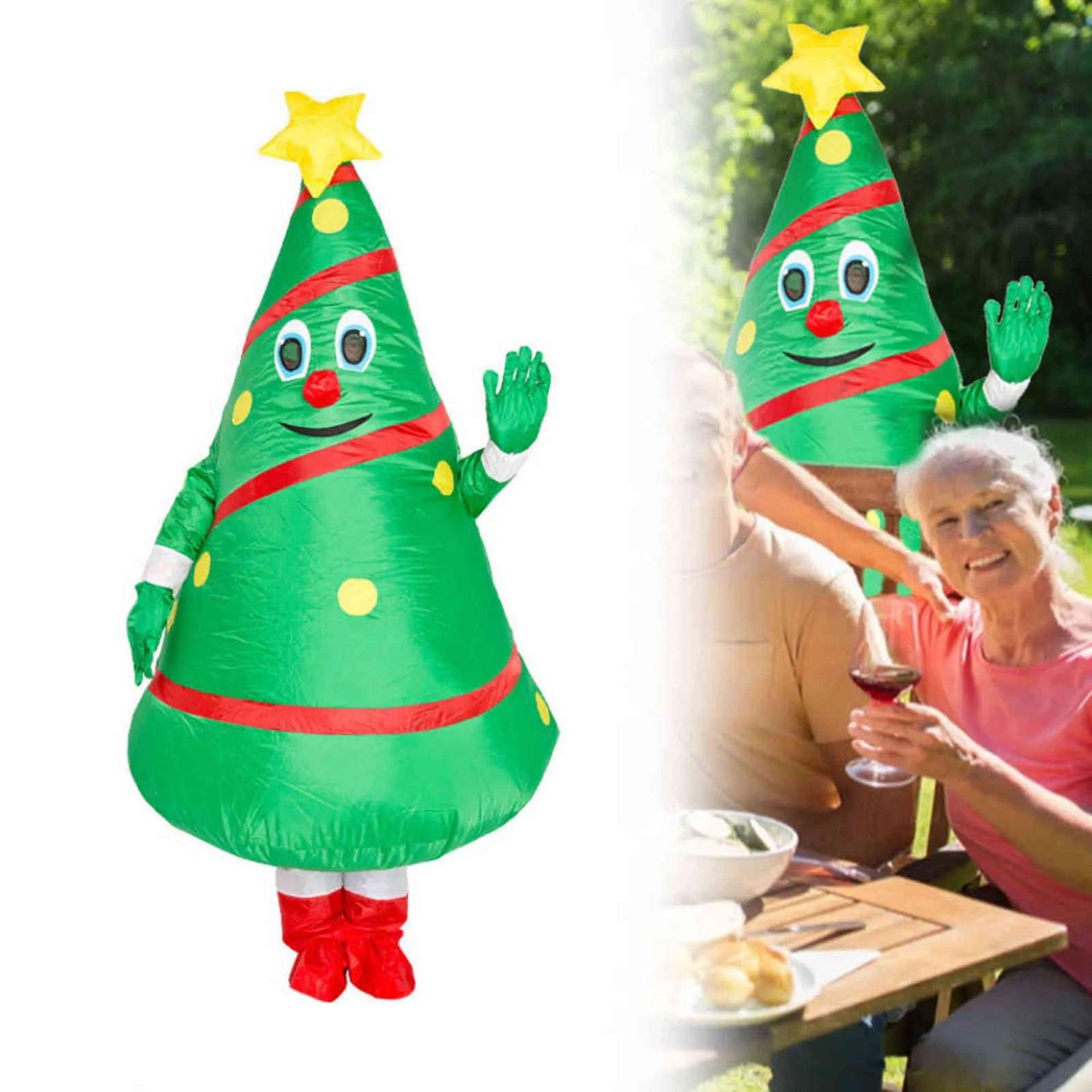 Inflatable Santa Claus Costume For Adults Funny Christmas Party Outfit 0
