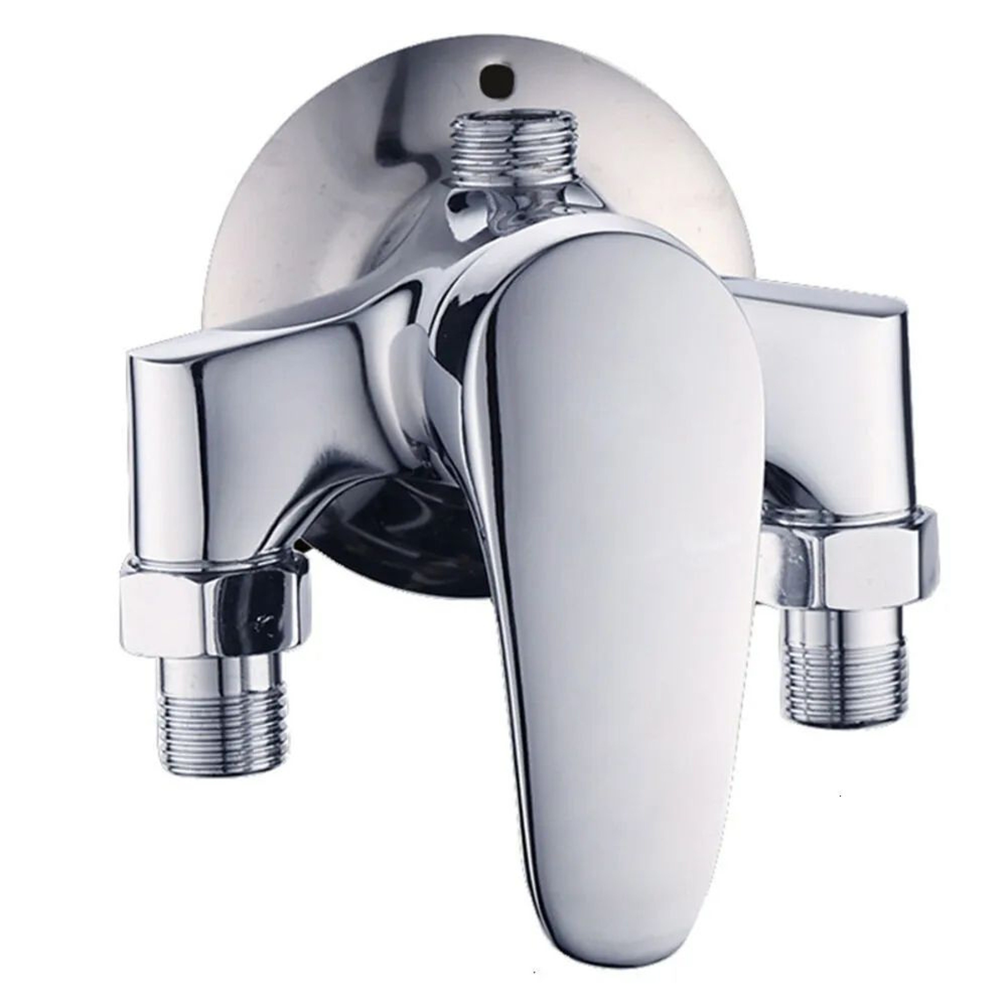 Exposed Pipe Hot And Cold Shower Faucet Set With Solar Water Heater Mixing Valve 1