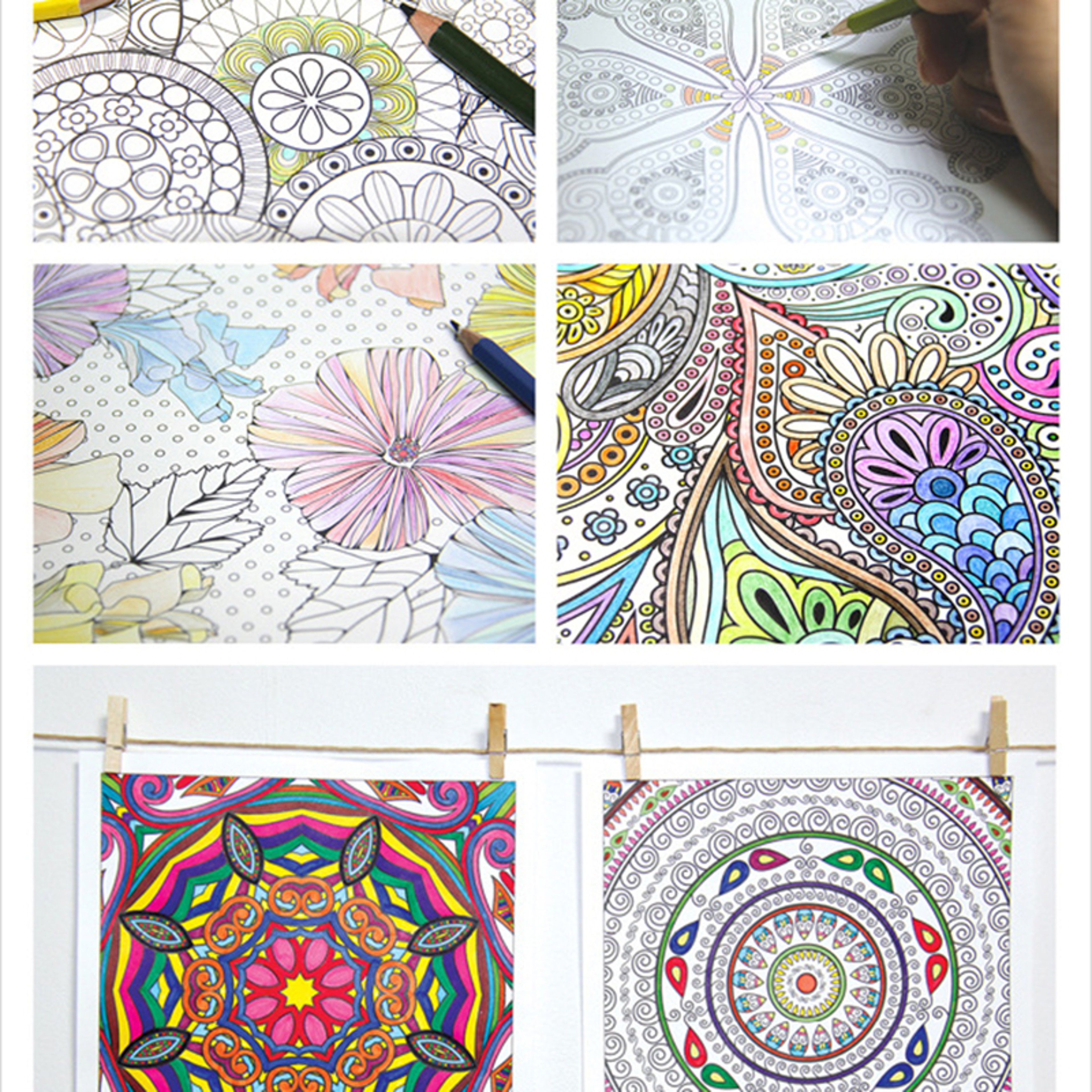 Mandalas Flower Coloring Book, For Adults and Children, Stress Relieving Art Therapy, Graffiti Drawing Painting – view 3