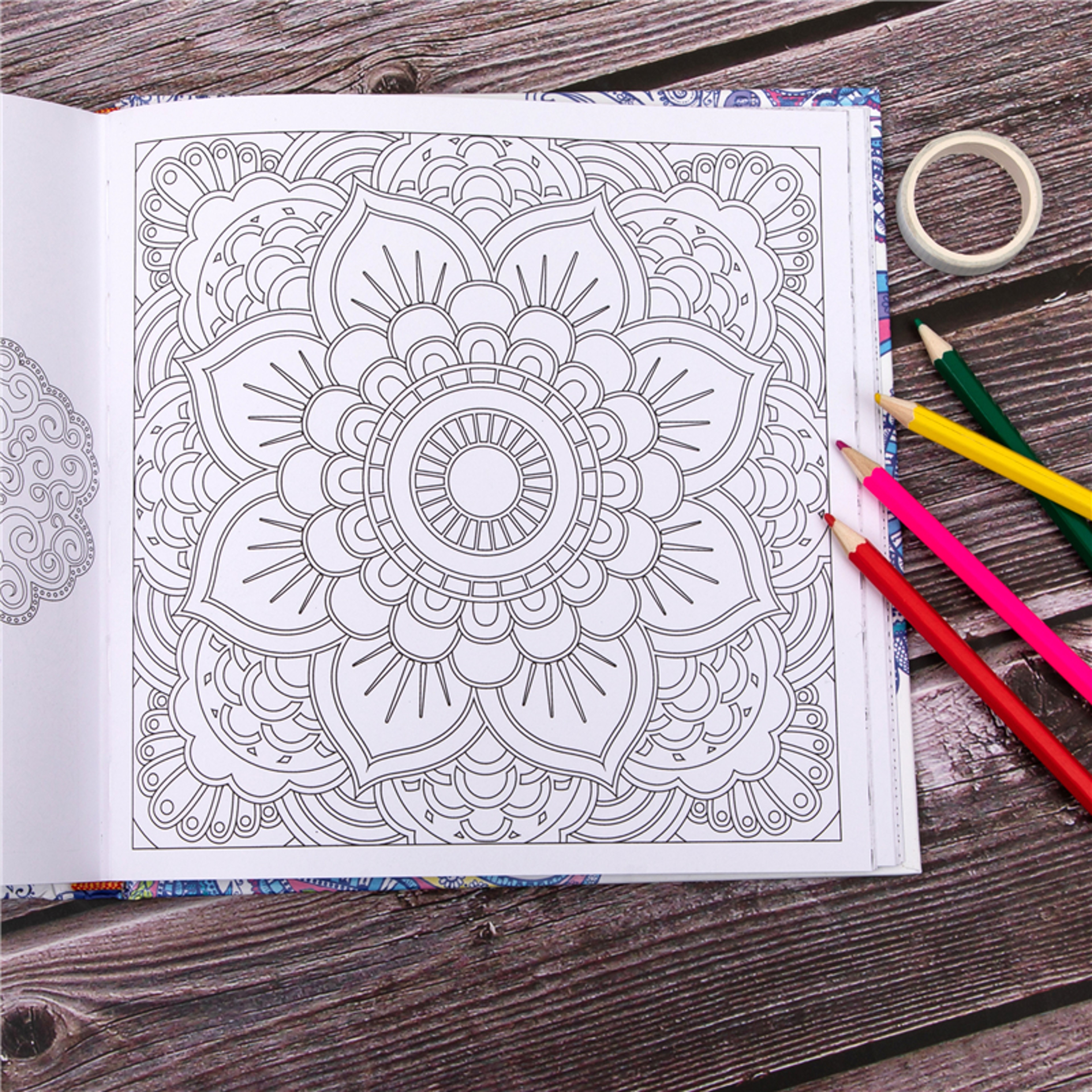Mandalas Flower Coloring Book, For Adults and Children, Stress Relieving Art Therapy, Graffiti Drawing Painting – view 4