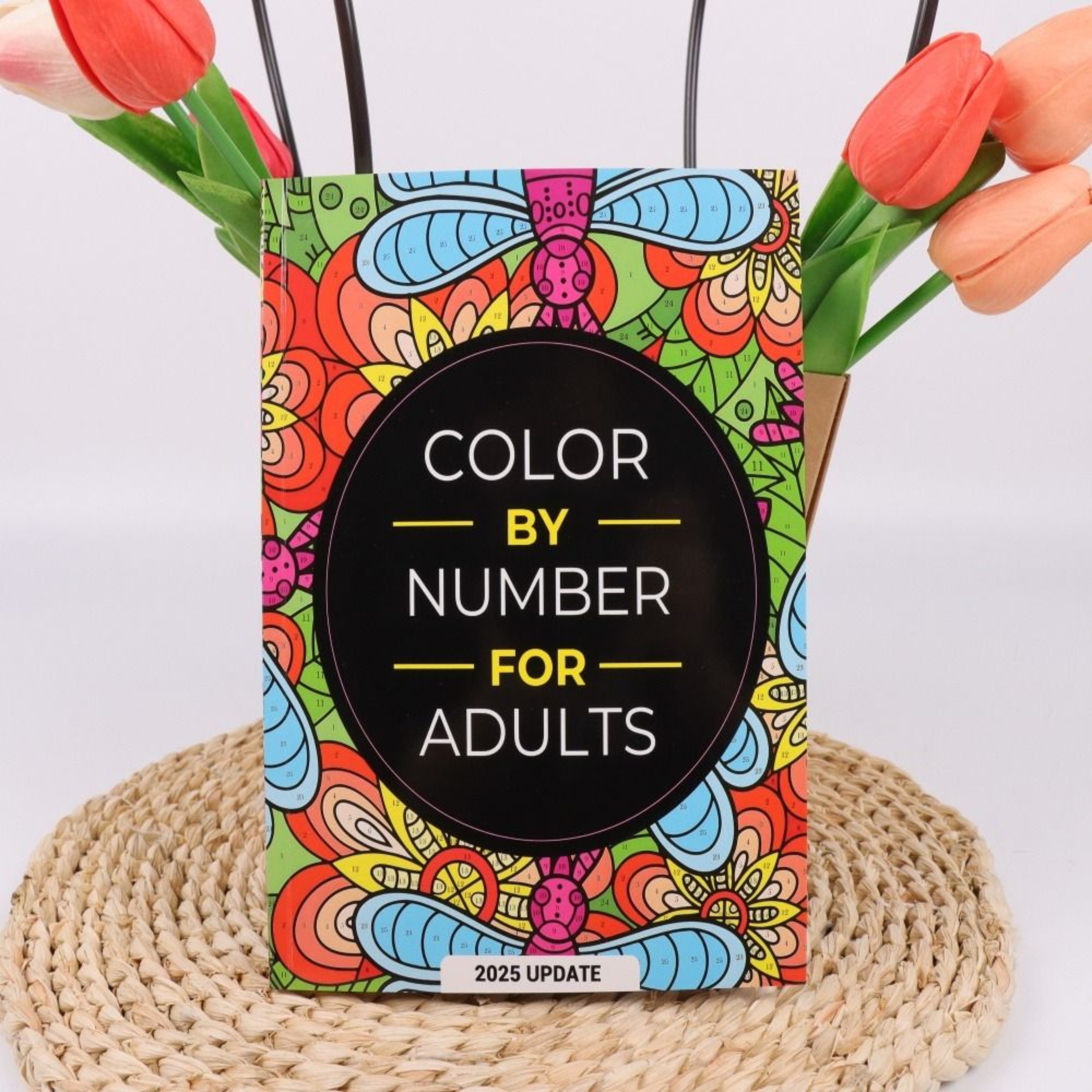 Stress Relief Coloring Book for Adults, Unique Background Color By Number, Anxiety Therapy Art for Men, Women, Teens – view 3