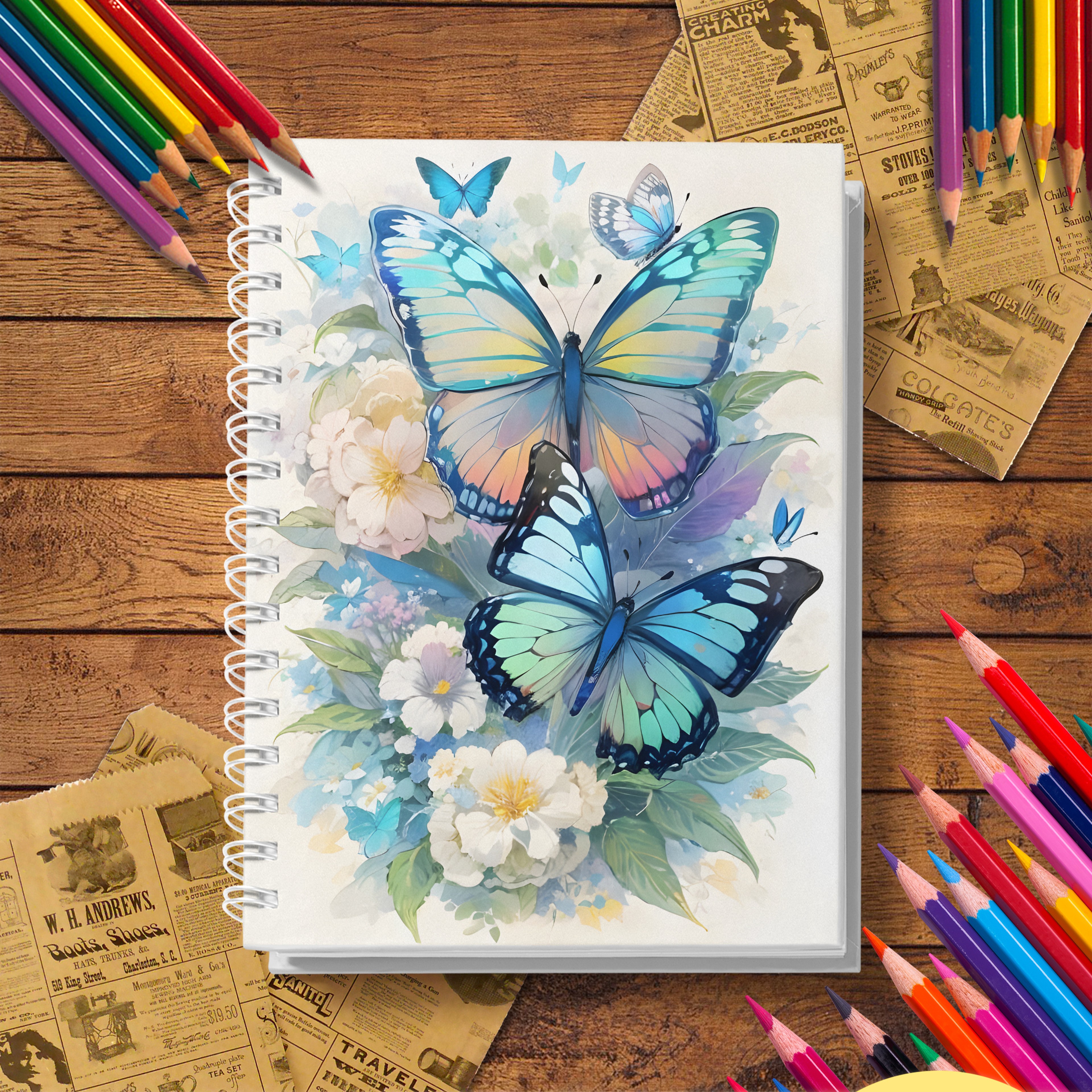 Butterfly Theme Adult Coloring Book, with Thick Paper Quality, A Warm Hearted Gift for Relaxation – view 2