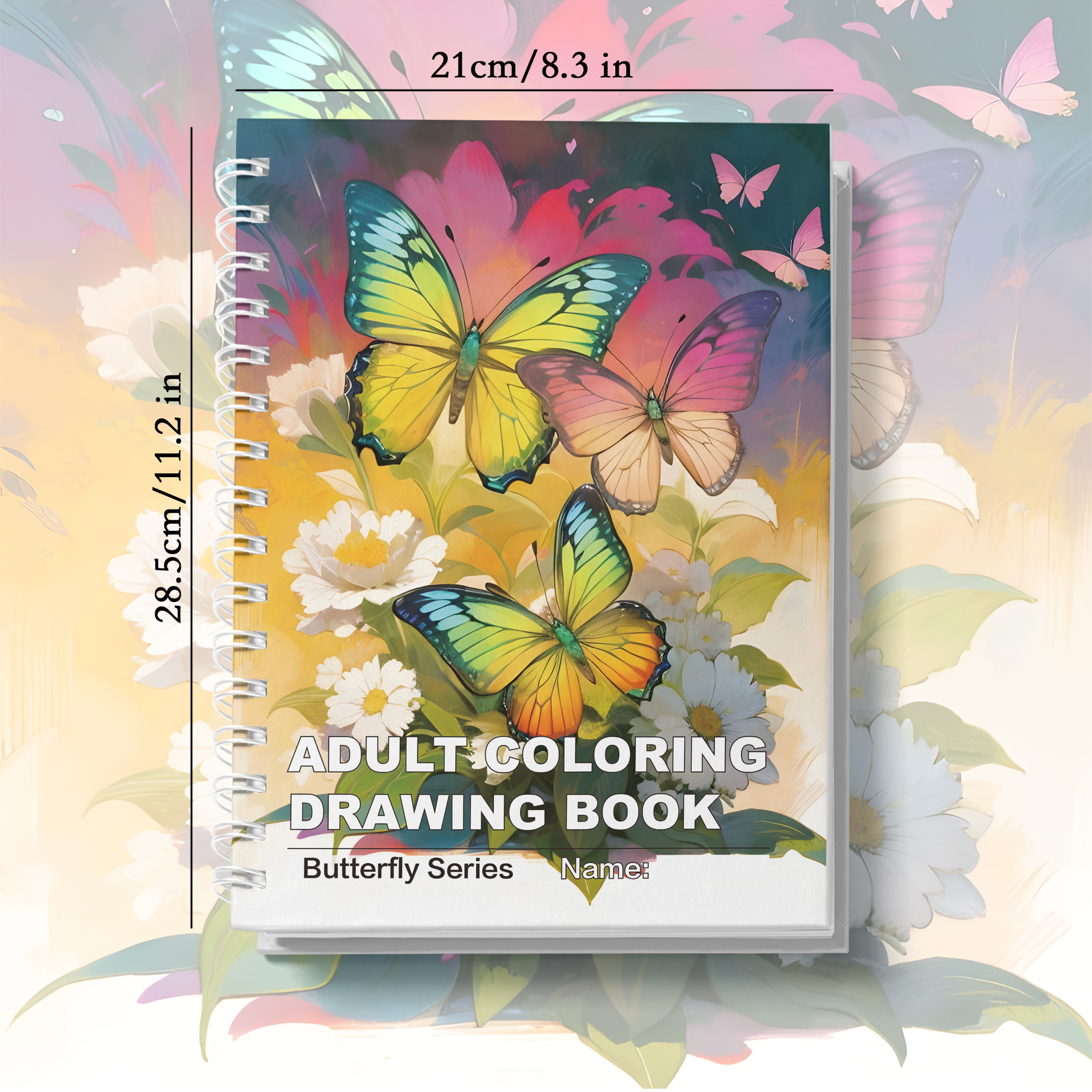 Butterfly Theme Adult Coloring Book, with Thick Paper Quality, A Warm Hearted Gift for Relaxation – view 5