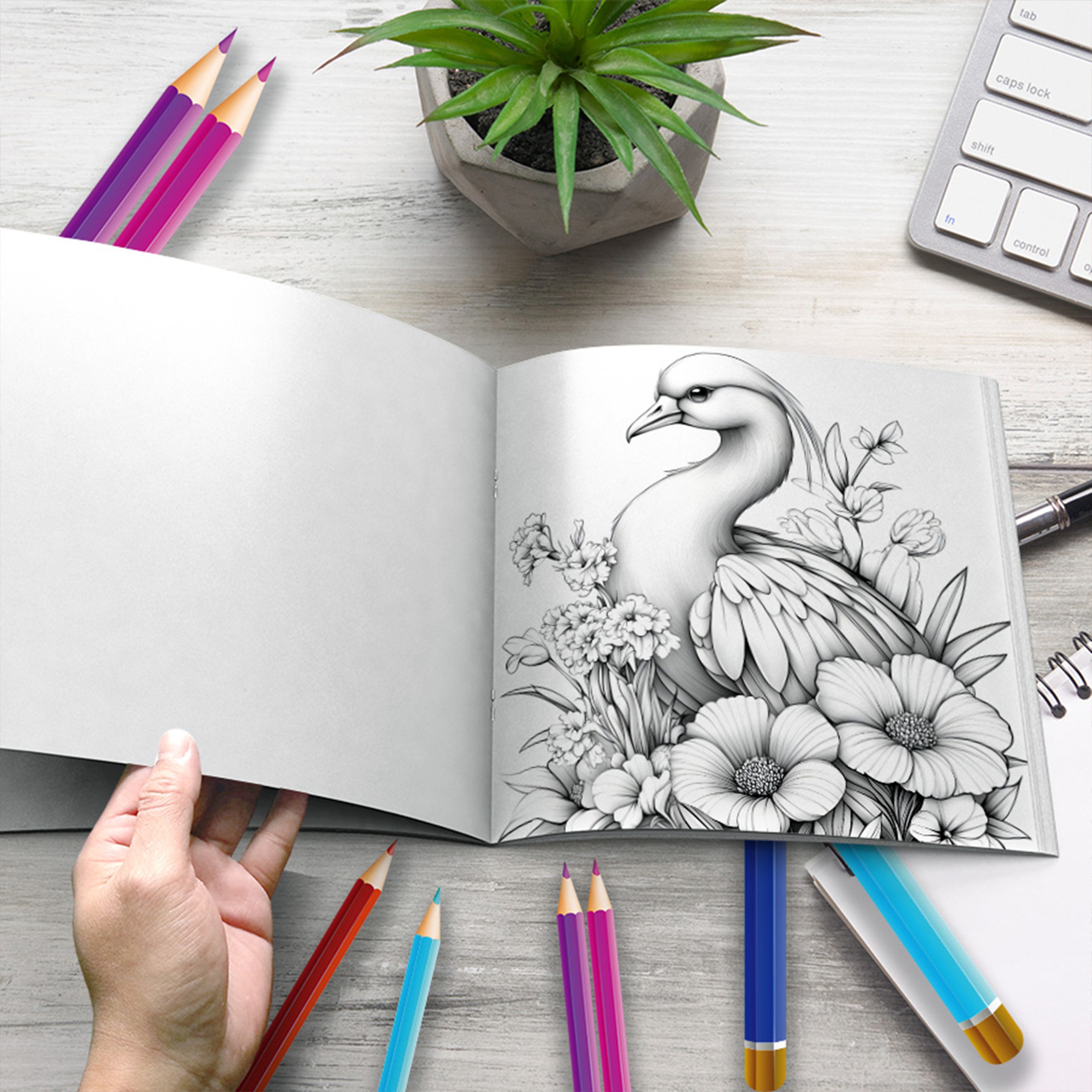 Adult Coloring Books for Stress Relief, Doodle Art Drawing and Painting Coloring Pads for Mindfulness – view 3