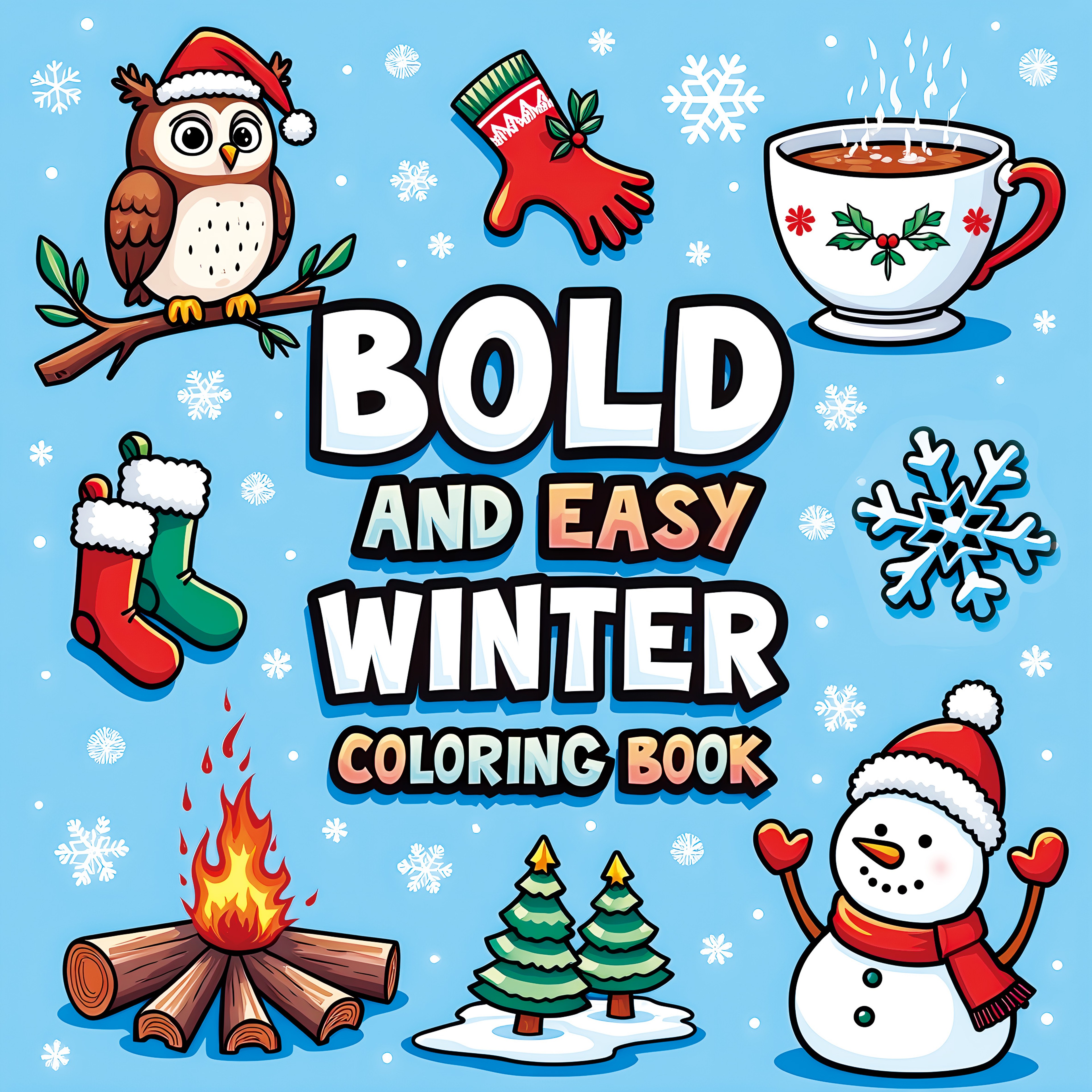 Coloring Book for Adults, Bold Easy Patterns, Cute Drawing Book, Perfect Gift for Party and Birthday – view 1
