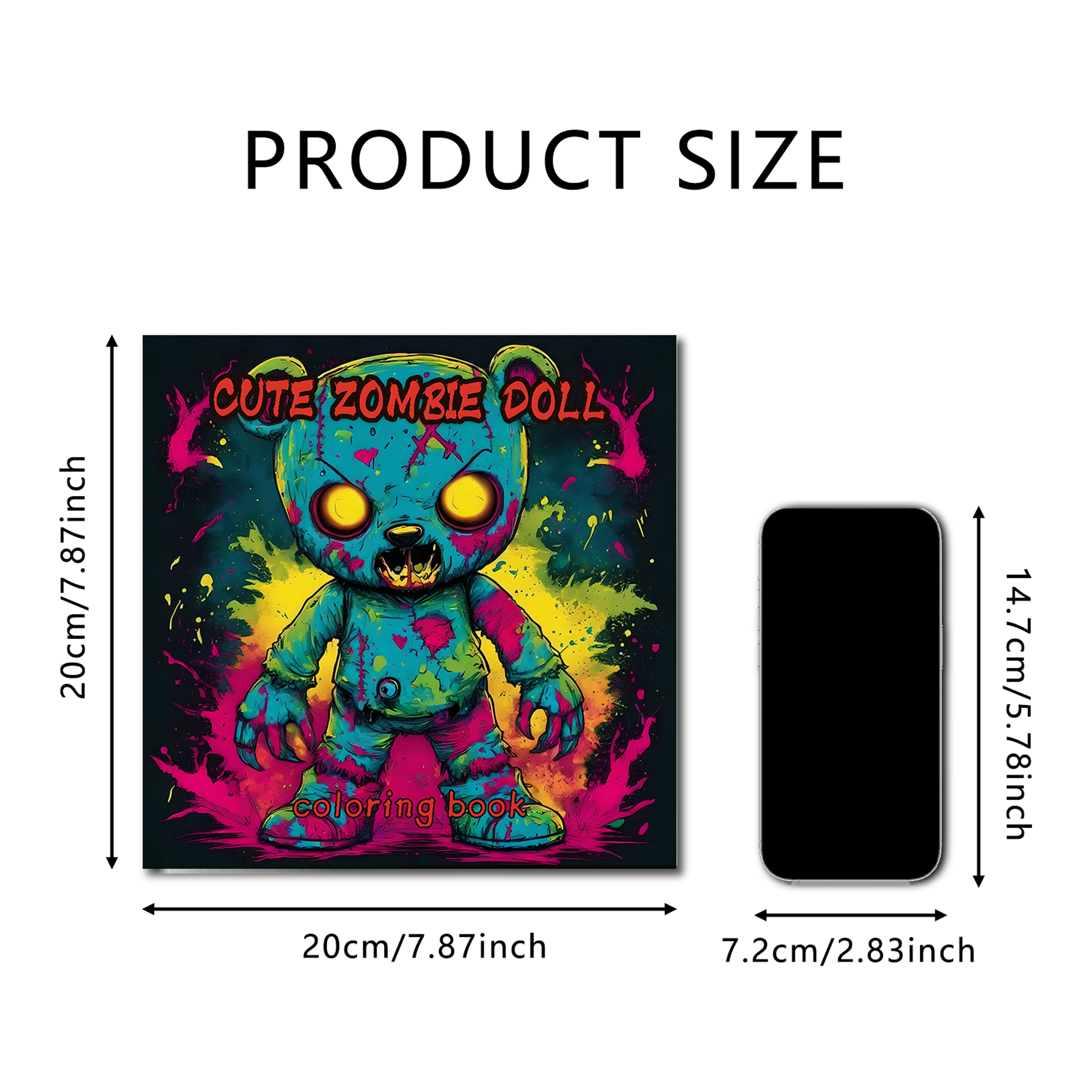 Cute Zombie Doll Coloring Book, Adult Coloring Book, Halloween Graffiti Painting For Kill Time – view 7