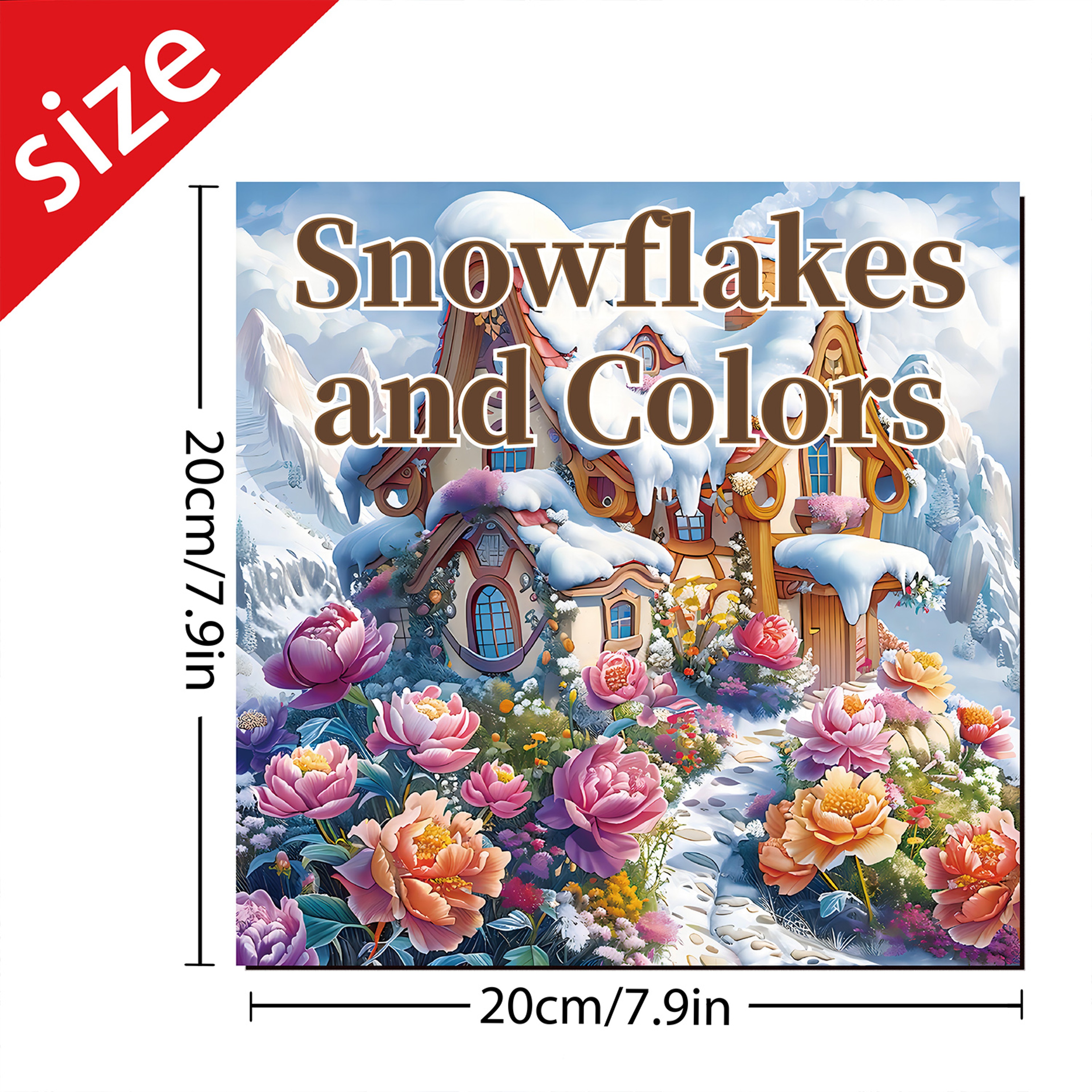 Winter Wonderland Adult Coloring Book, Snow Themed Designs for Color Practice, Colored Pencils Art – view 7
