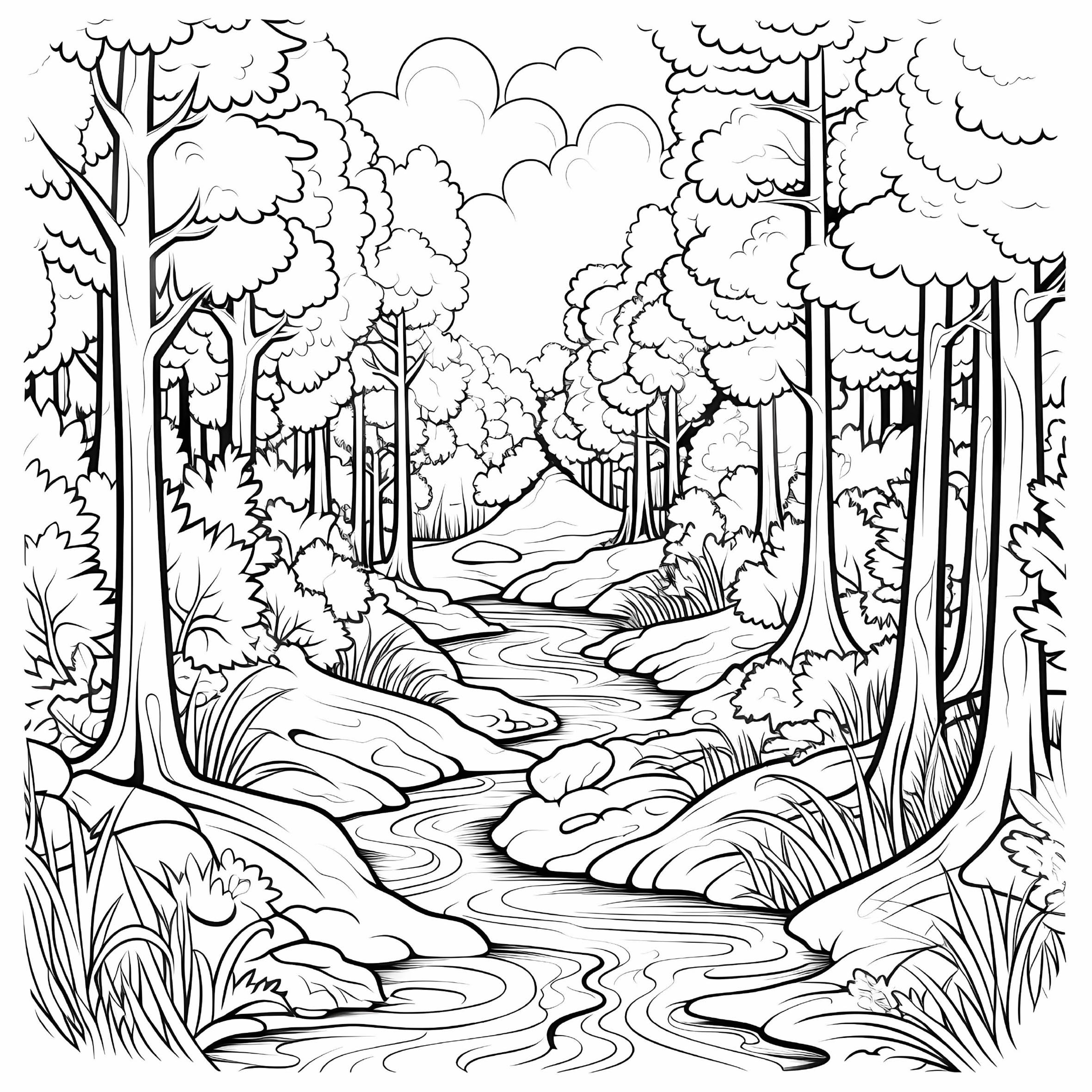 Psychedelic Forest Coloring Book for Adults, Teens, Cute Drawing Book, Perfect Gift for Party and Birthday – view 4