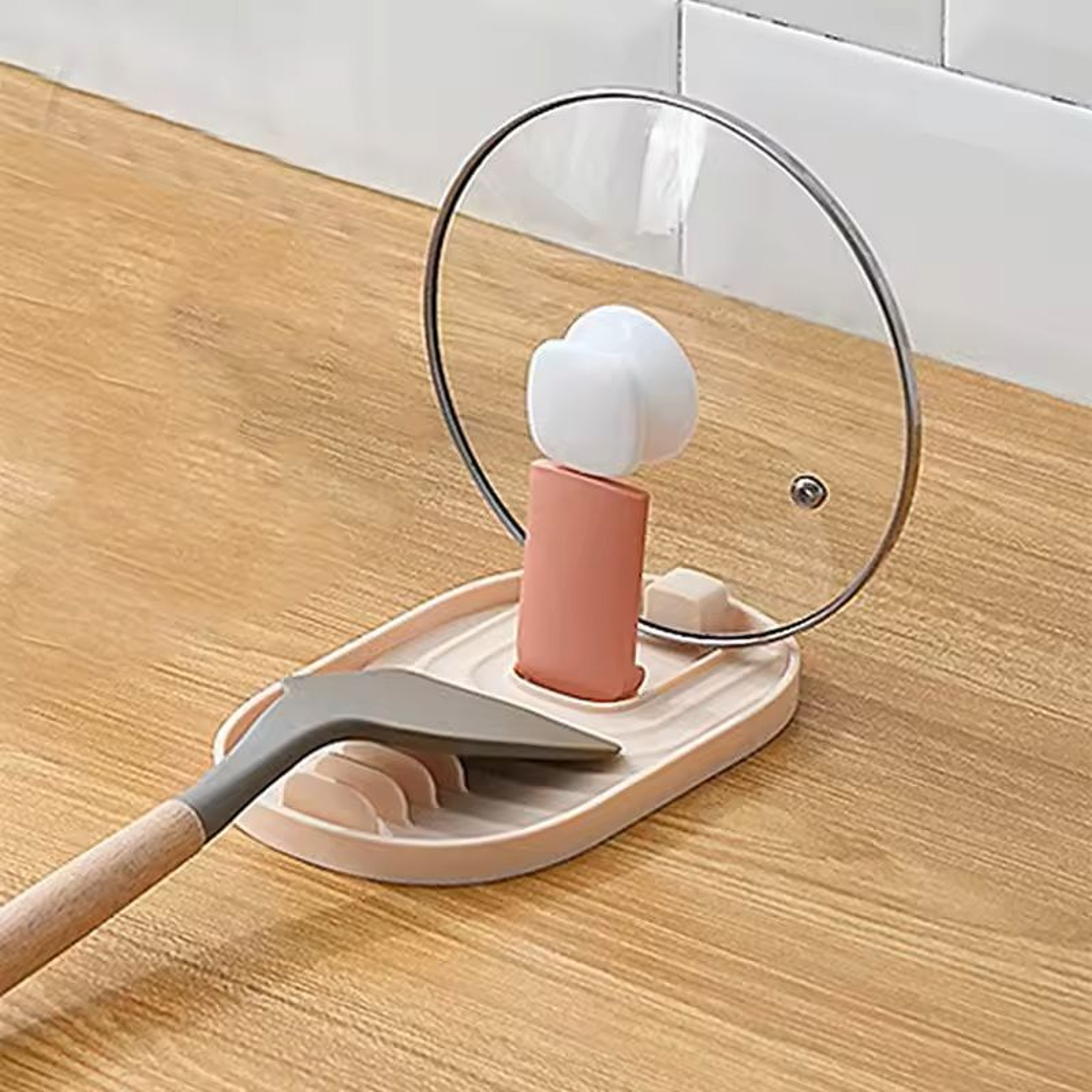 Foldable NordicStyle Pot Lid  Utensil Storage Rack 0