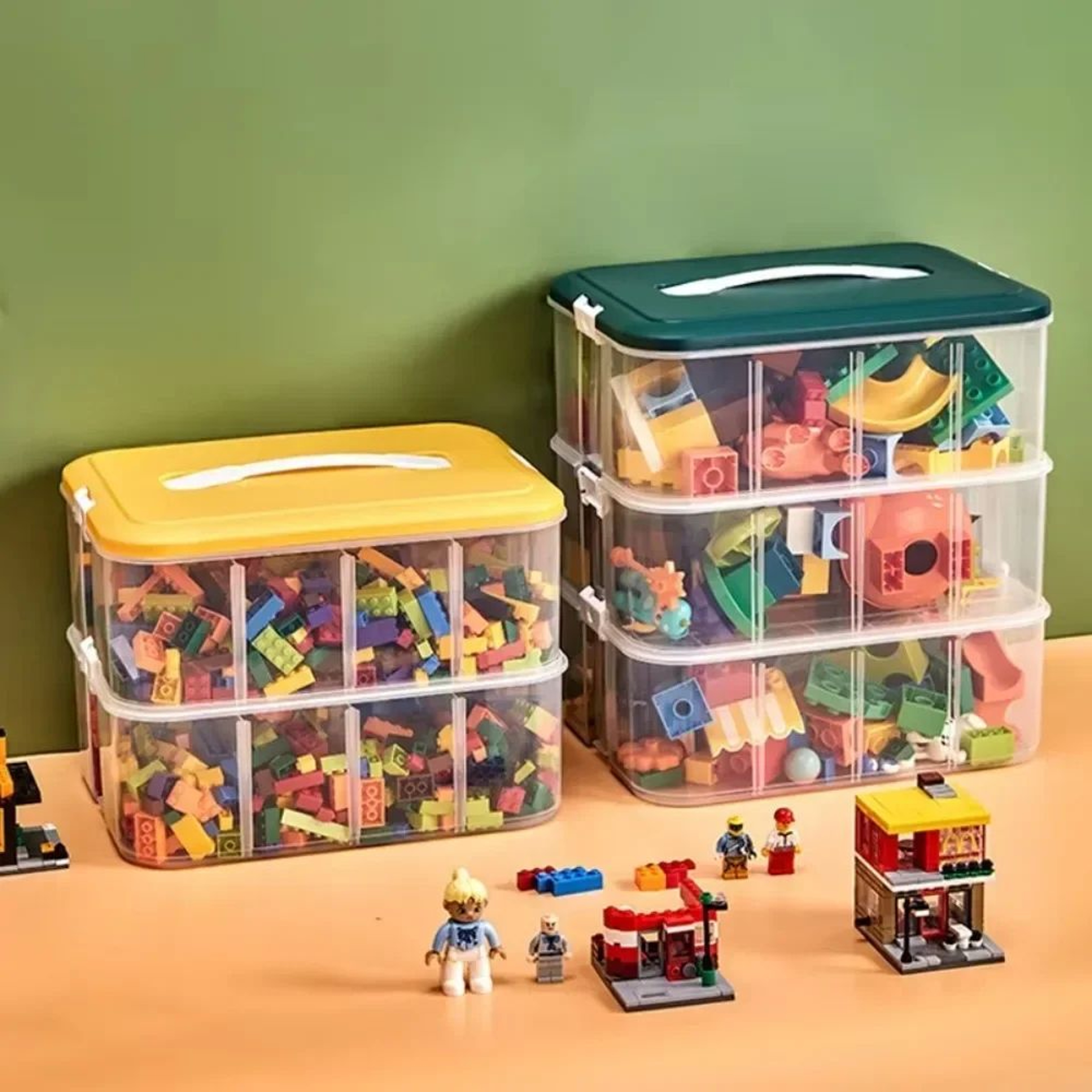 Transparent Stackable LEGO Storage Box  Dustproof  Moisture Proof Plastic Organizer For Kids Buildi 1