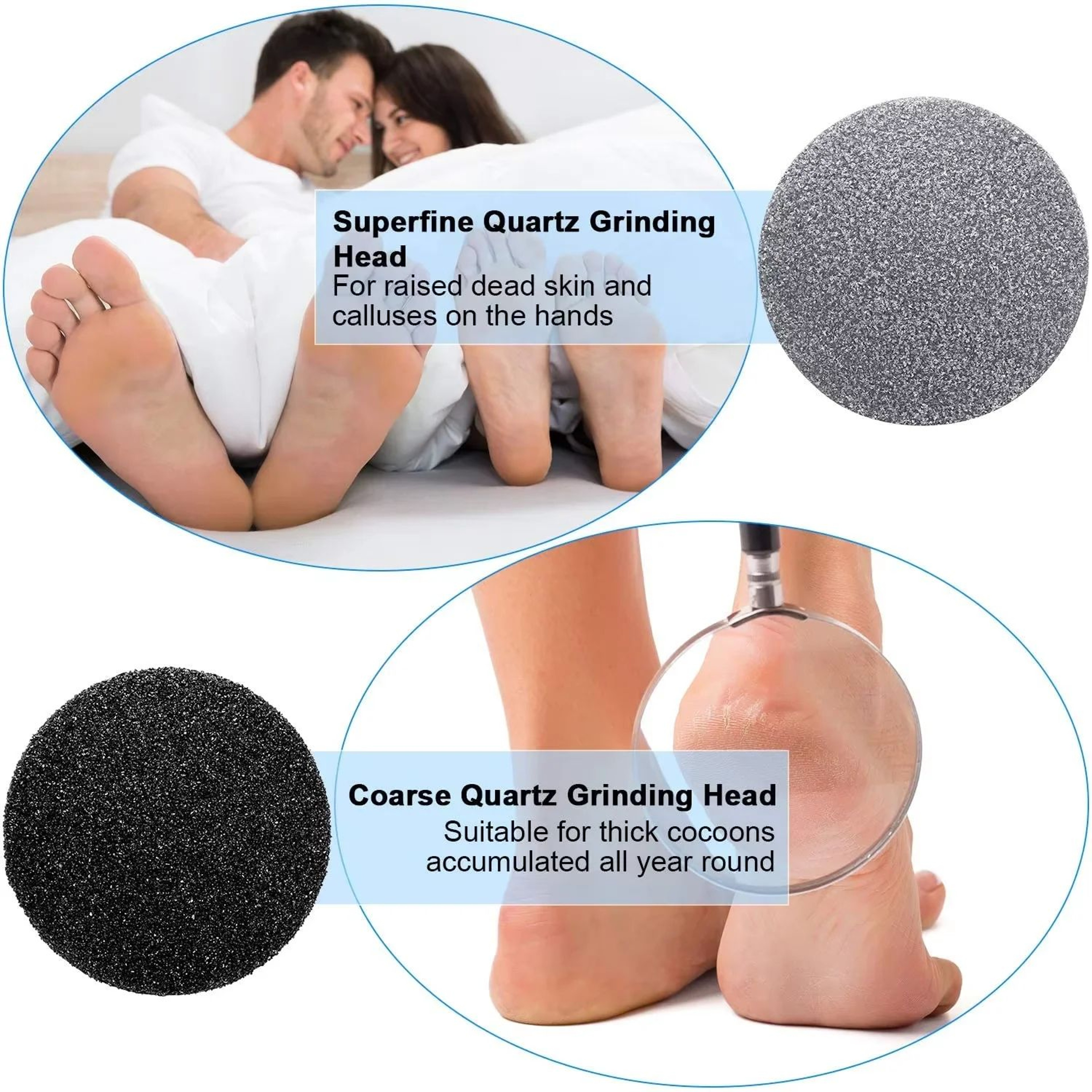 Rechargeable Electric Foot Grinder Callus Remover  Pedicure Foot File Exfoliator For Hard Skin Dry  4