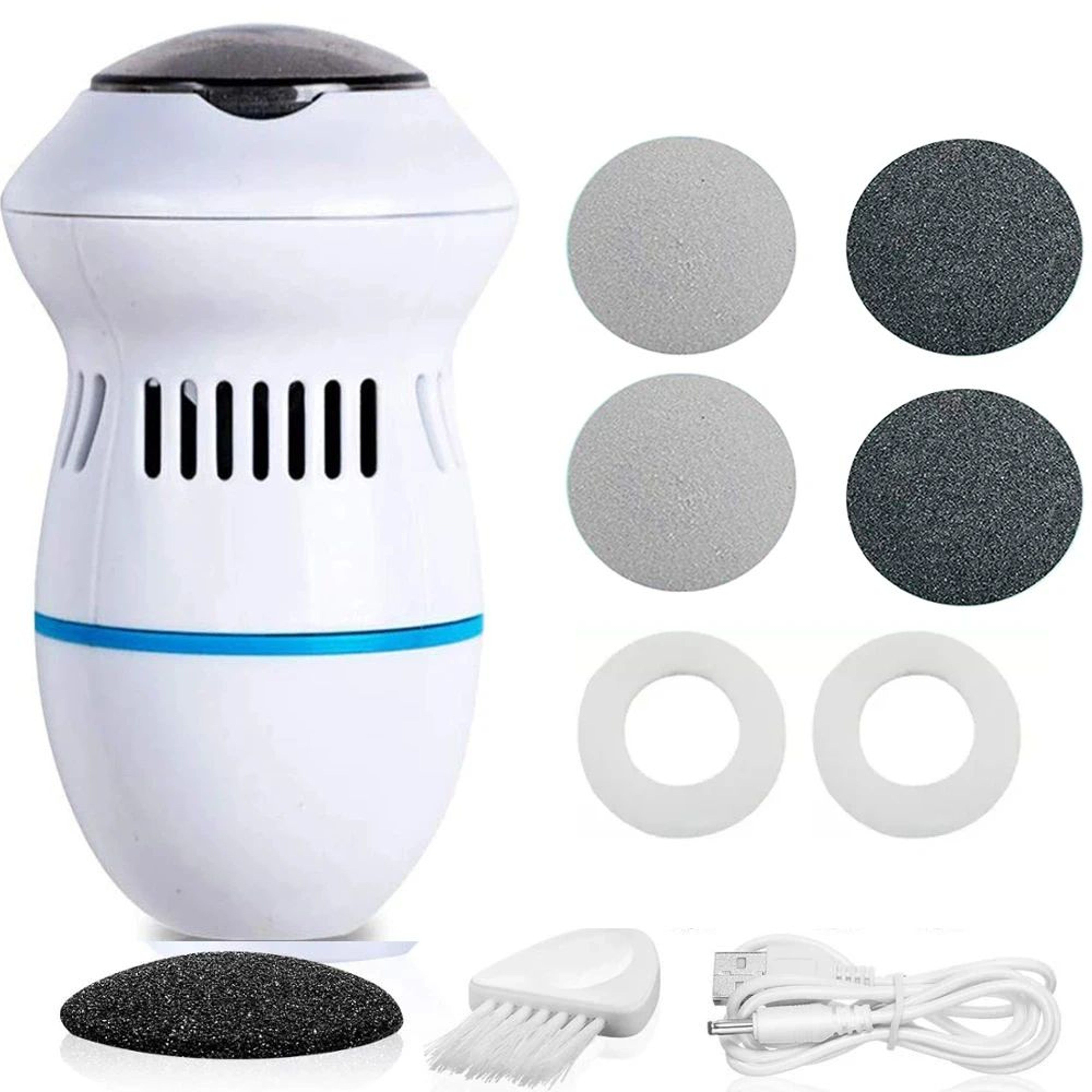 Rechargeable Electric Foot Grinder Callus Remover  Pedicure Foot File Exfoliator For Hard Skin Dry  6