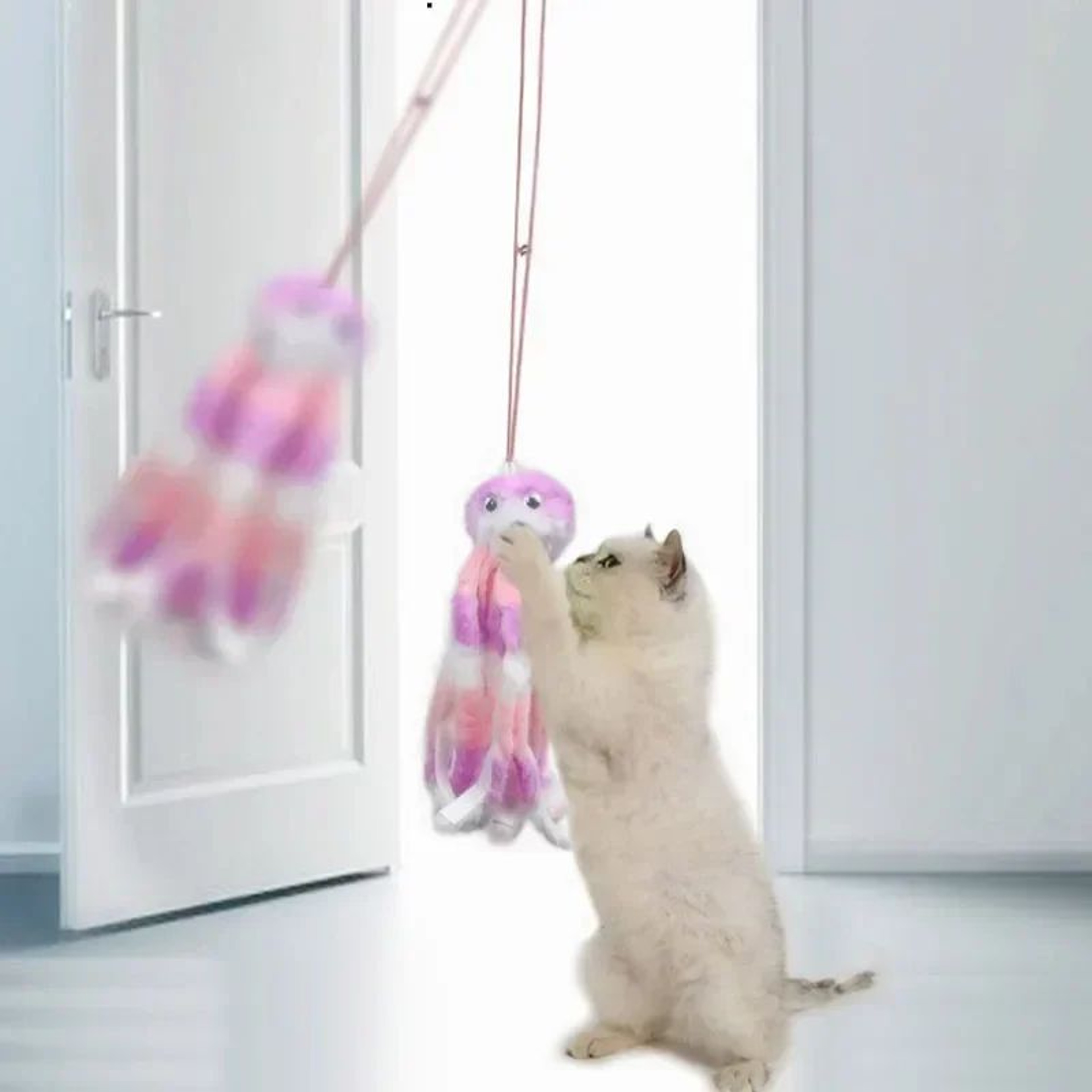 Hanging Door Bungee Cat Toy  Elastic Swing Teaser For SelfPlay Boredom Relief  Indoor Exercise 0