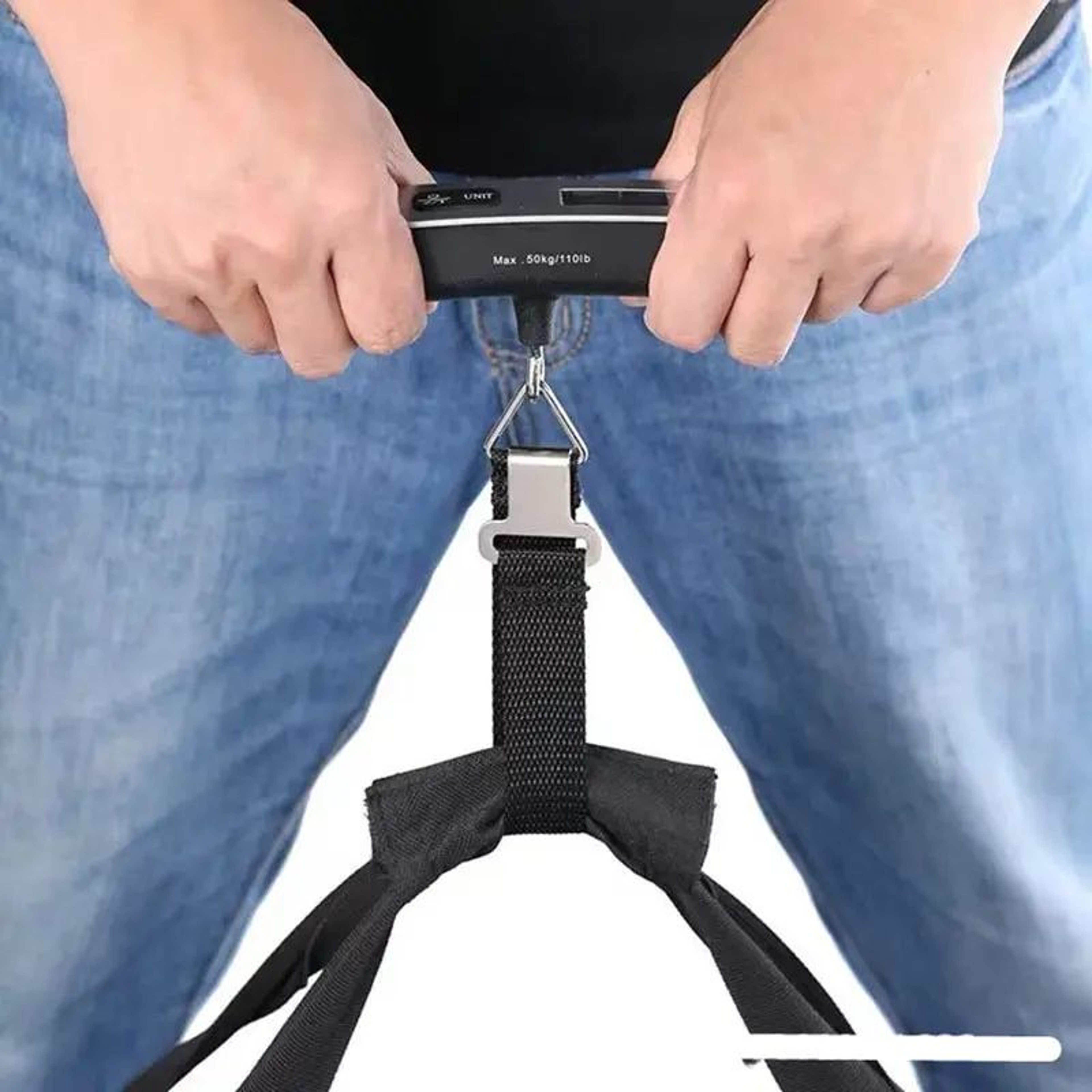 110lb50kg Digital Luggage Scale With LCD Display Portable Hanging Travel Baggage Weighing Scale For 2