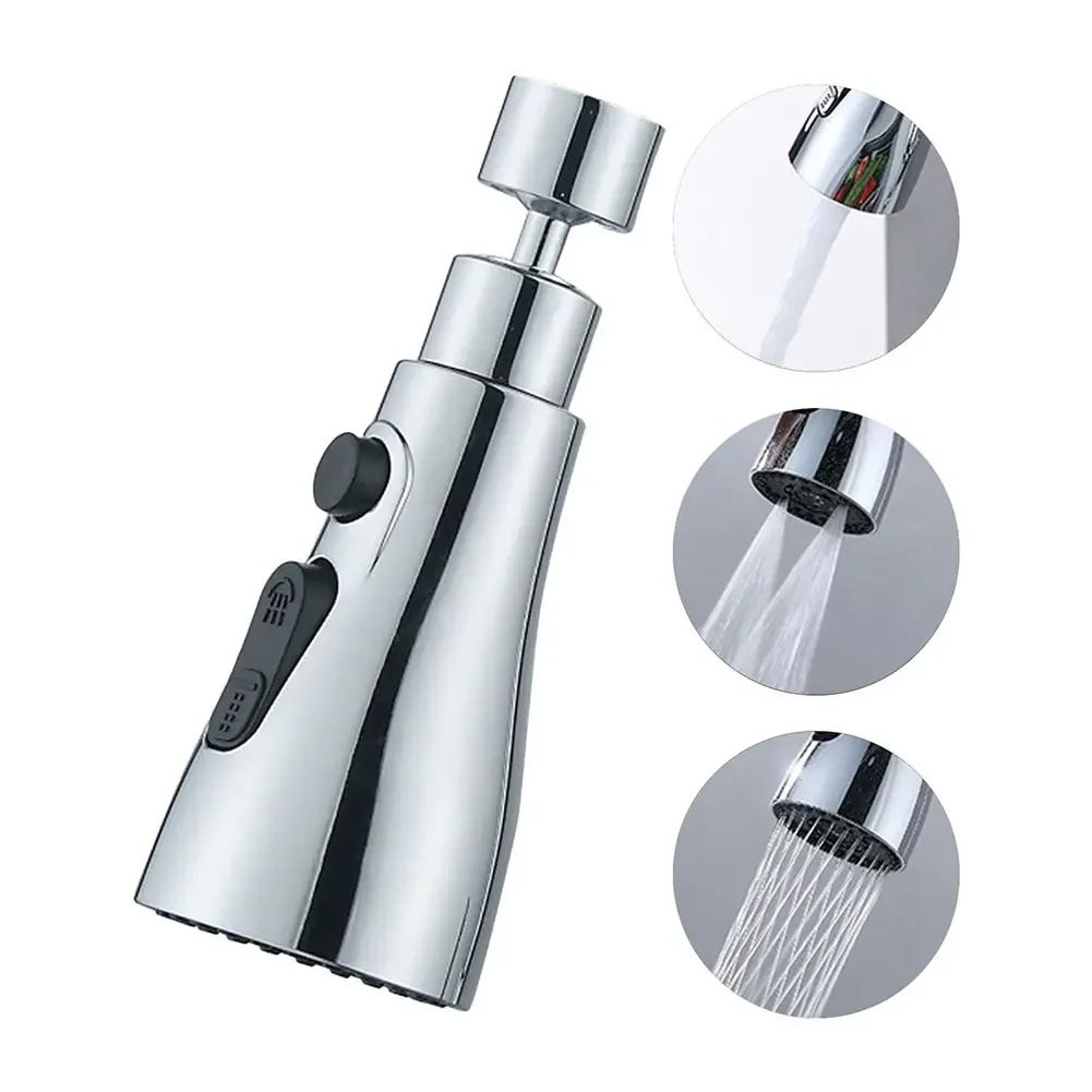 Universal 360 Rotating Kitchen Faucet Extender  PullOut Tap Sprayer Attachment With MultiMode Stron 7
