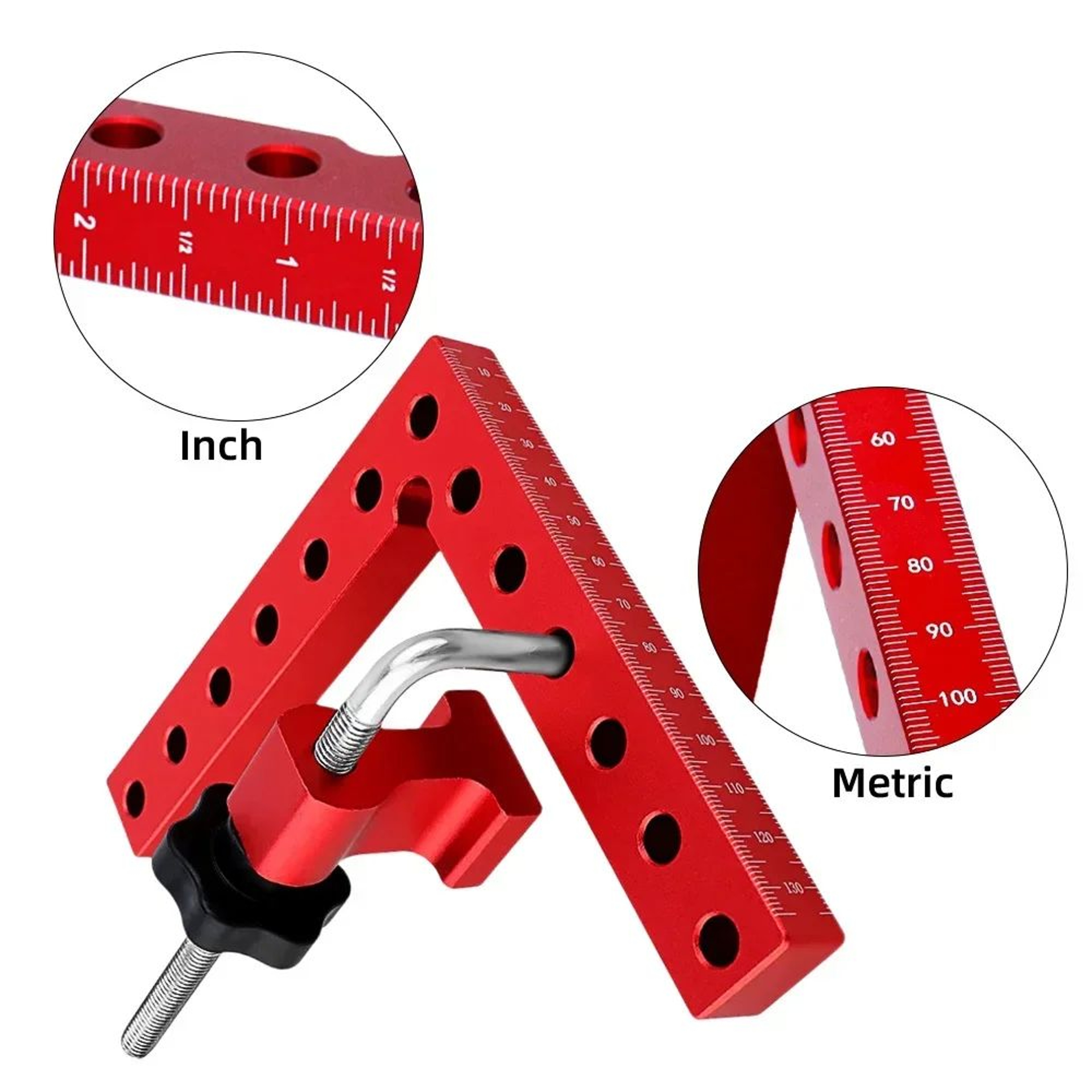 4755 Inches 90 Right Angle Clamp Clip  LShaped Woodworking Corner Fixing Fixture For Panels Frames  3