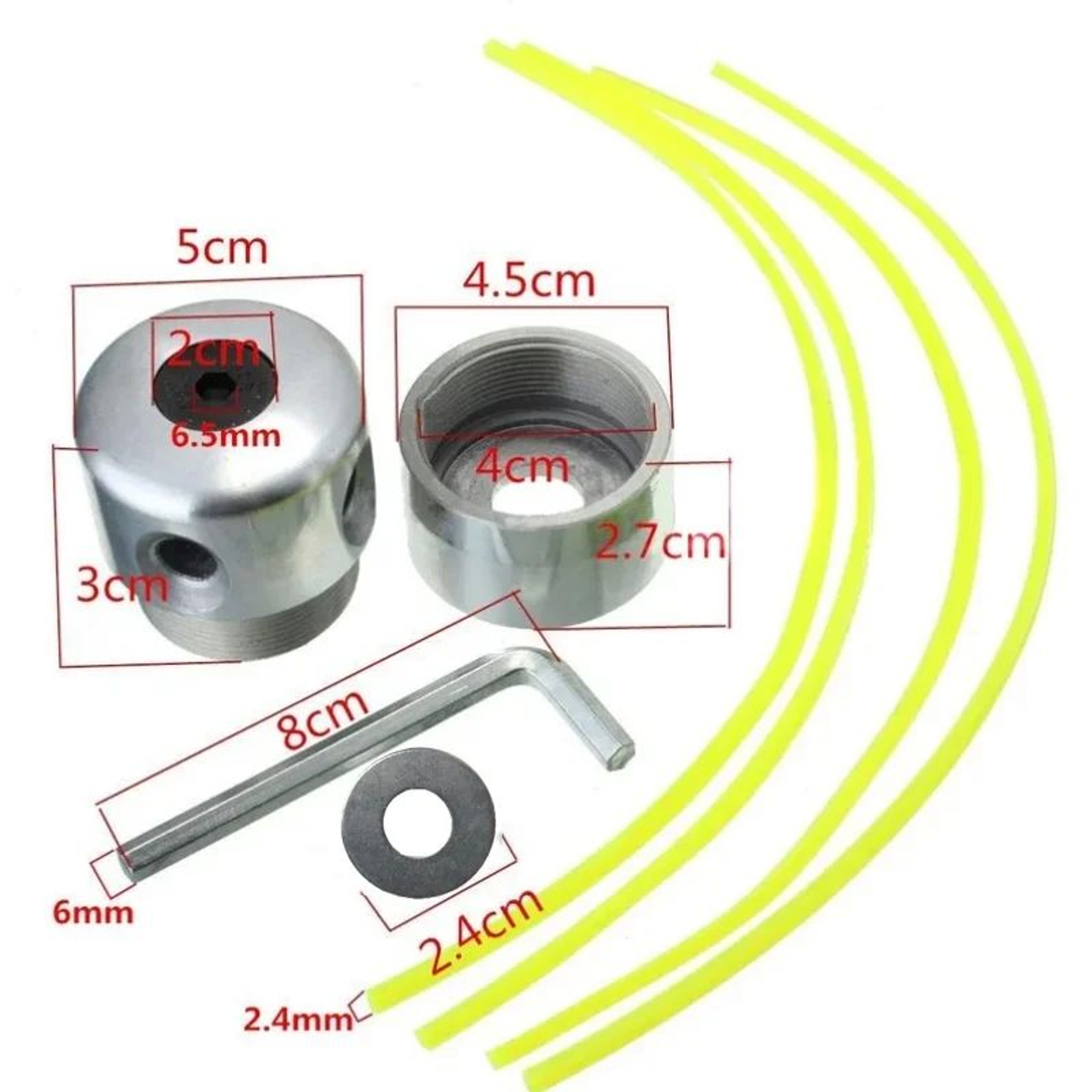 Aluminum 4Line Grass Trimmer Head  Heavy Duty Brush Cutter Cutting Line Head Replacement For Strimm 1