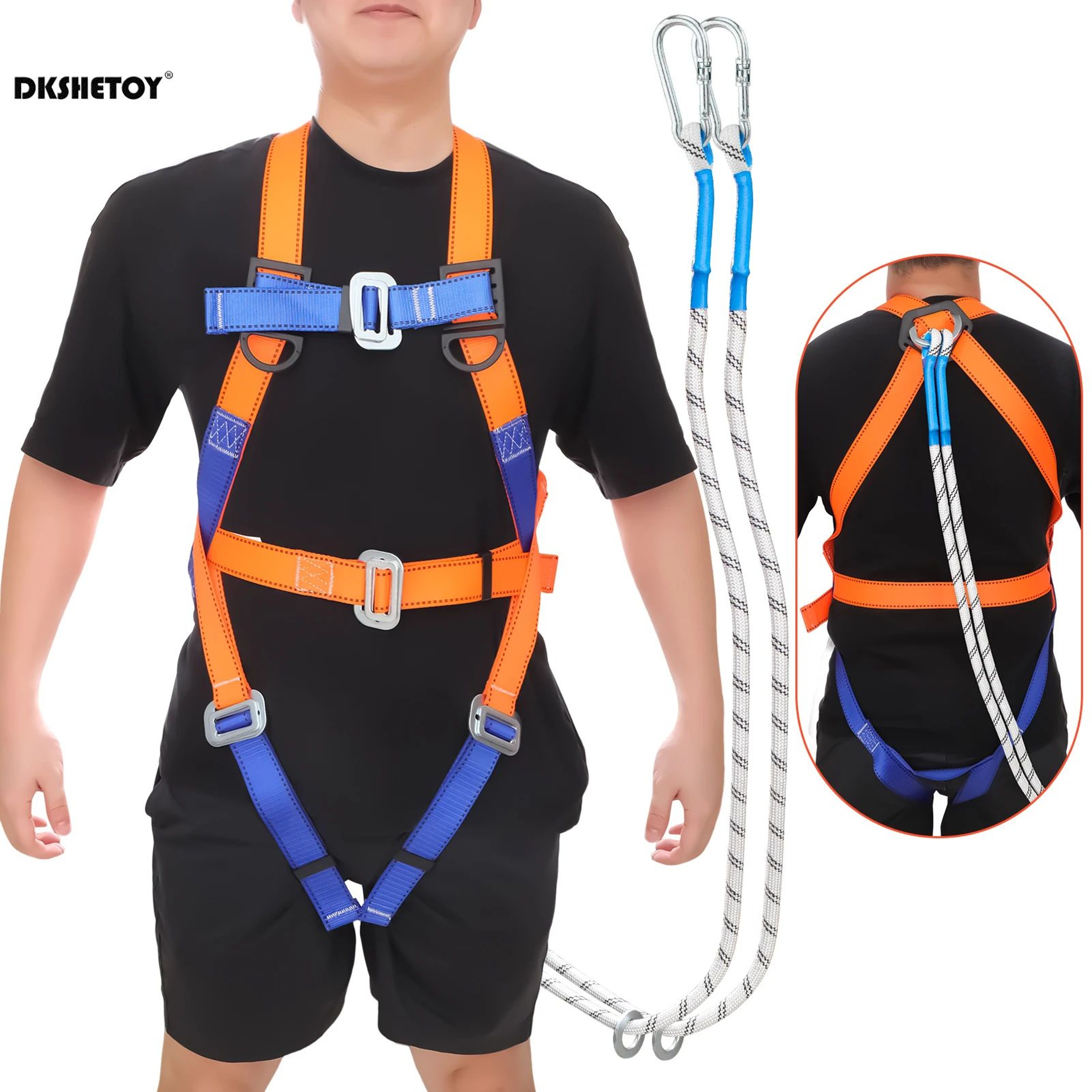 4850 Lbs Heavy Duty Safety Harness With Hook  Fall Protection Belt For AC Installation Roofing  Hig 0
