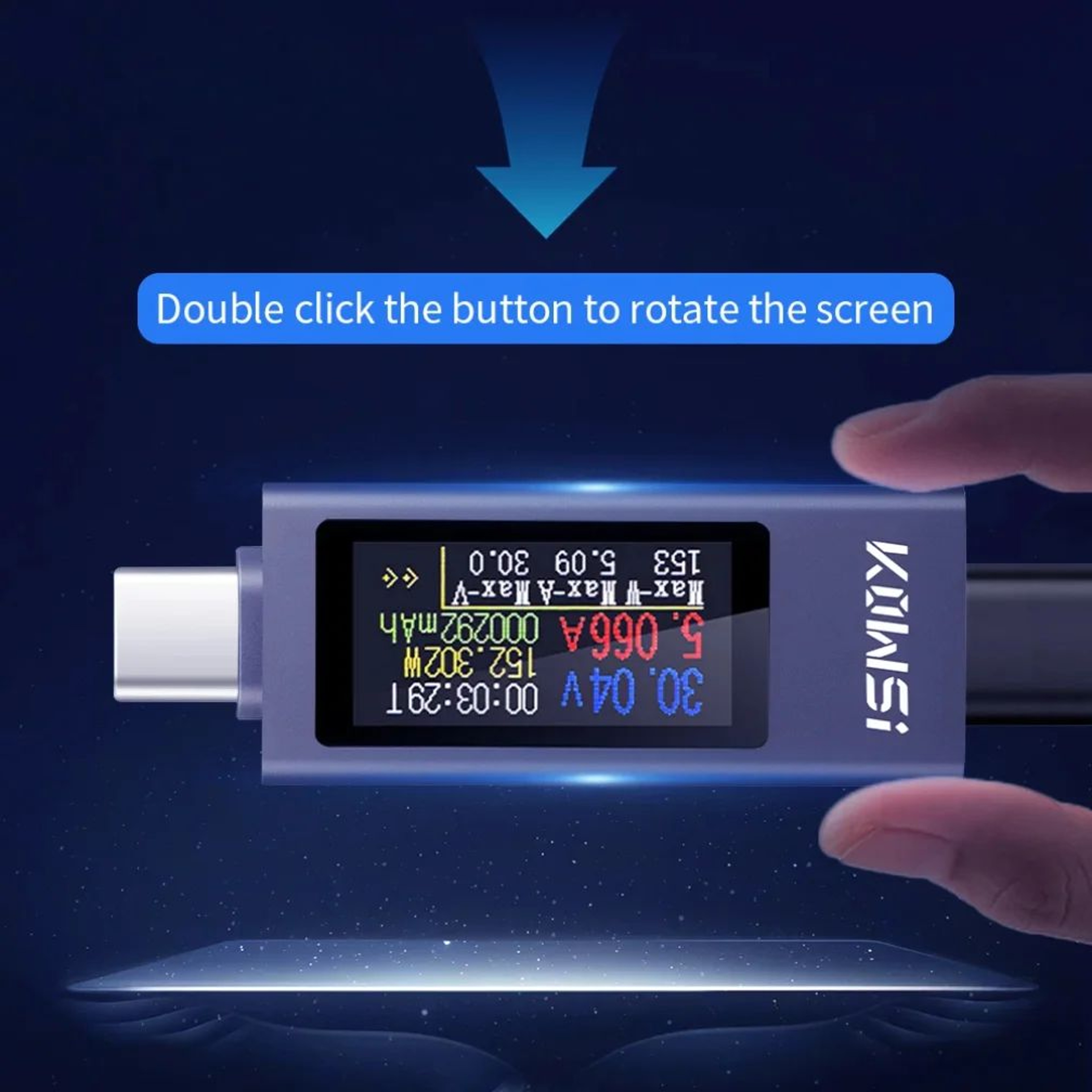 TypeC Digital Power Meter With Color Screen  USB Voltage Current Tester Fast Charging Monitor DC 43 3