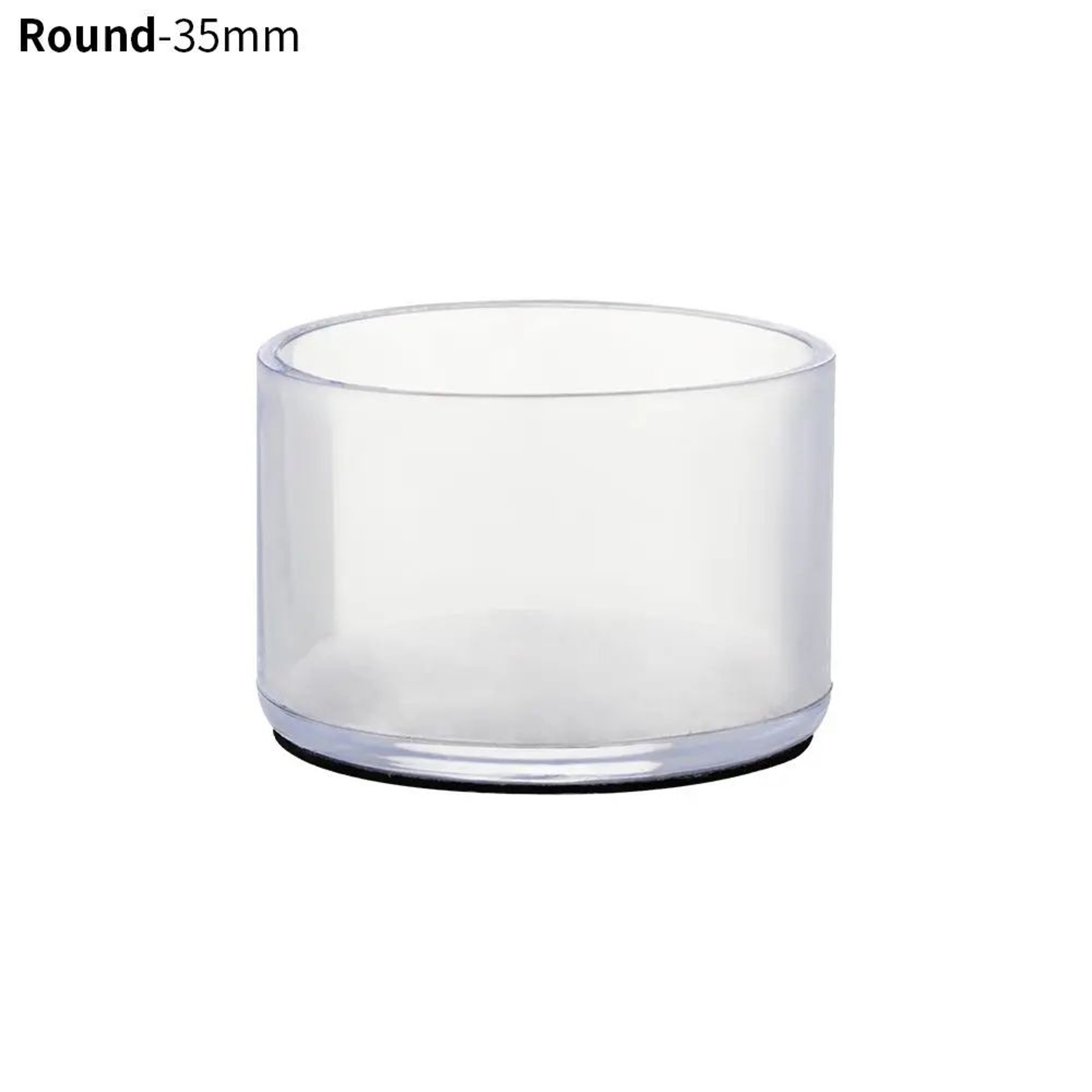 4 Pcs Transparent PVC Chair Leg Caps  NonSlip Table Foot Covers  Floor Protector Pads For Round Fur