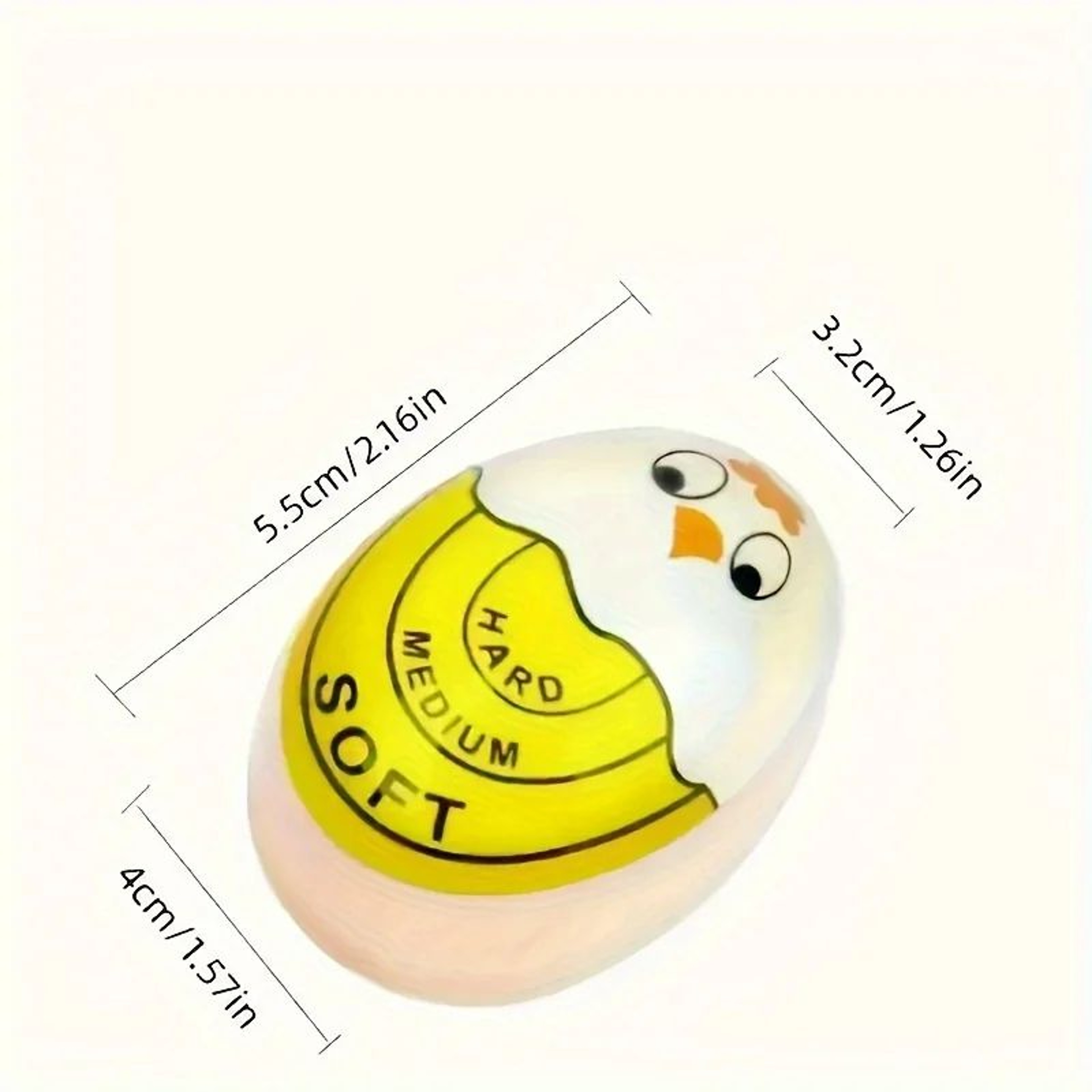 Color Changing Egg Timer Cute Cartoon Face Doneness Indicator Soft Medium Hard Boiled Eggs Perfect  2