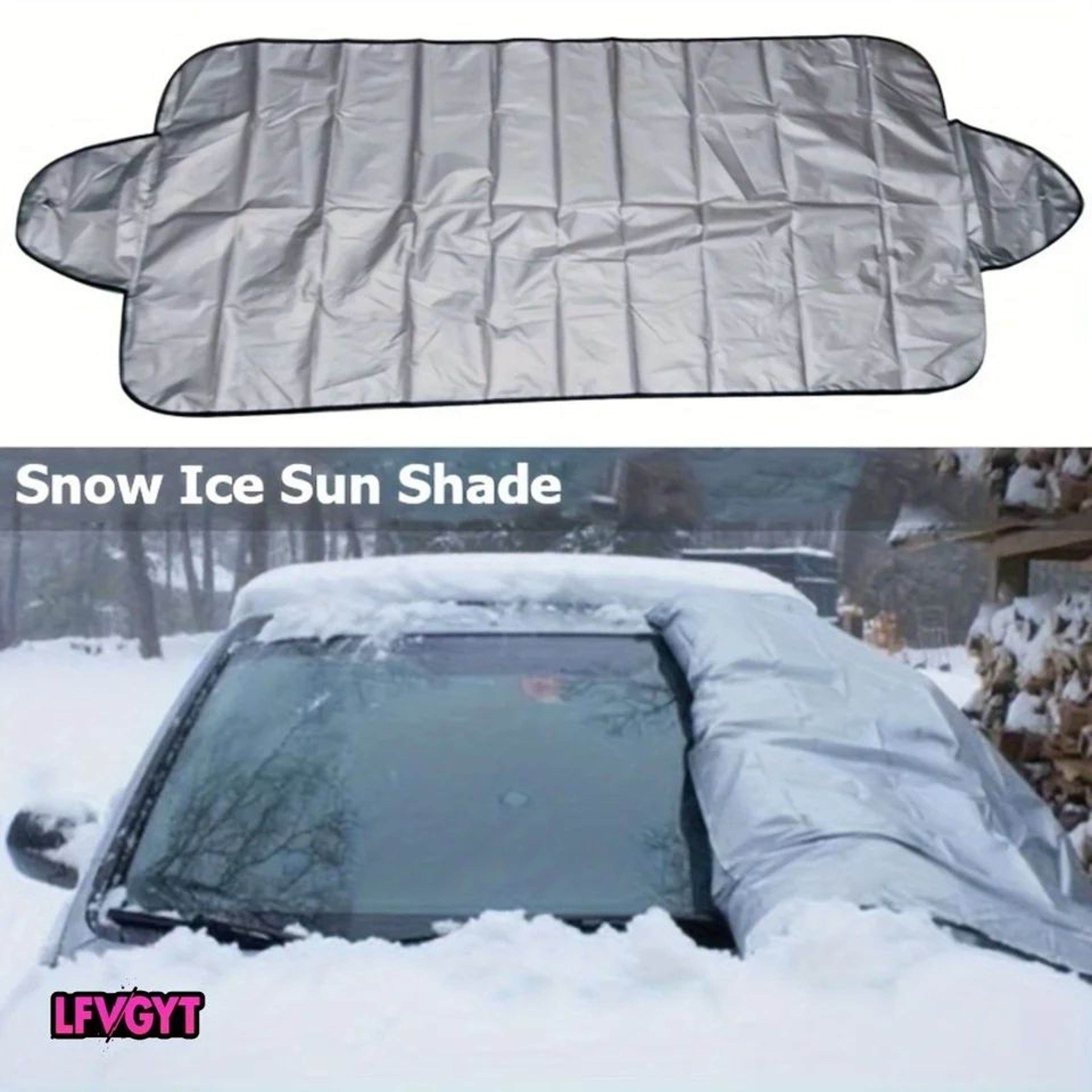 Universal Windshield Snow Cover For Cars  SUVs  Ice Frost Rain Sun Shield NoScrape Winter Windshiel 1