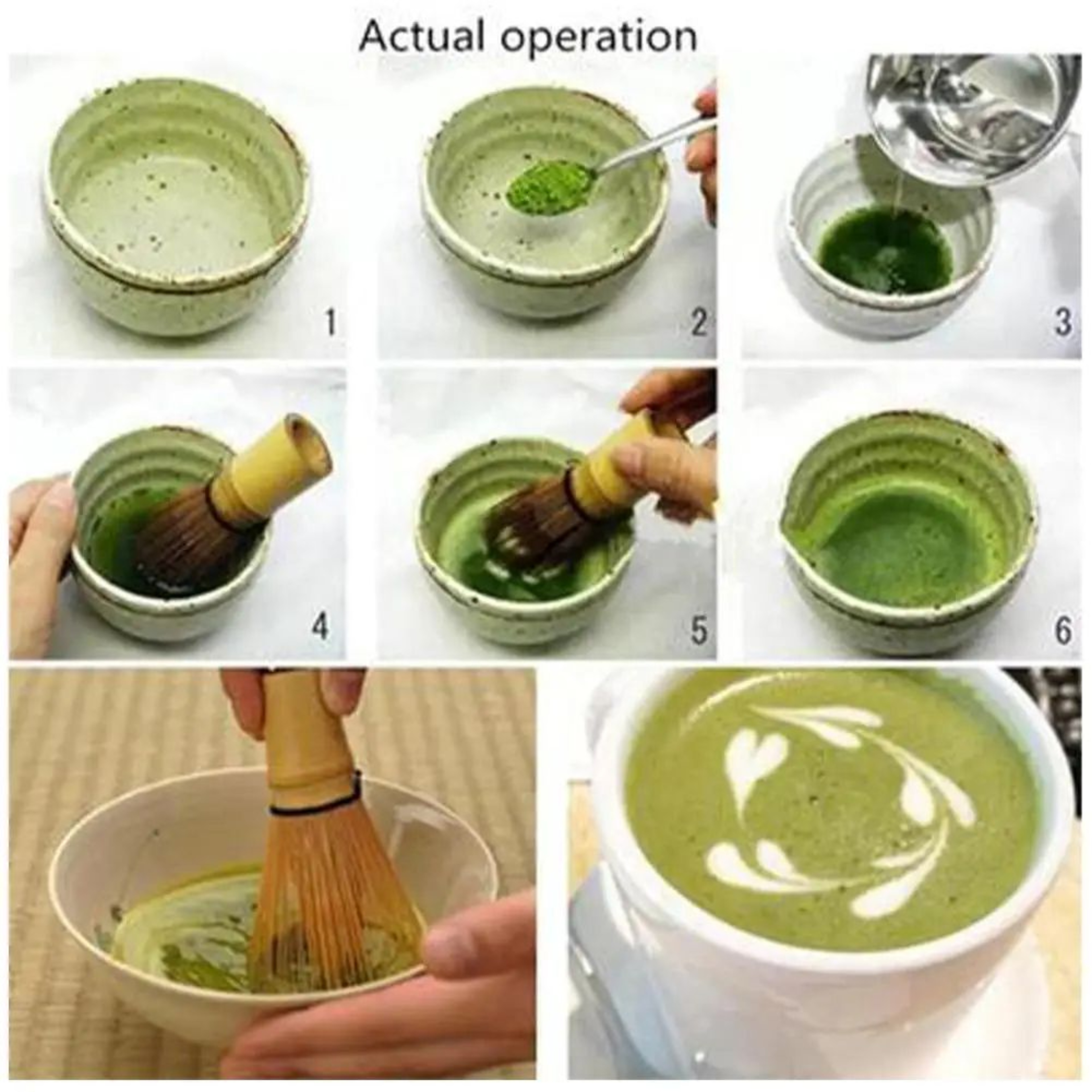Japanese Bamboo Matcha Whisk Chasen 100Prong  Reusable Matcha Tea Whisk Tool For Frothy Green Tea M 5
