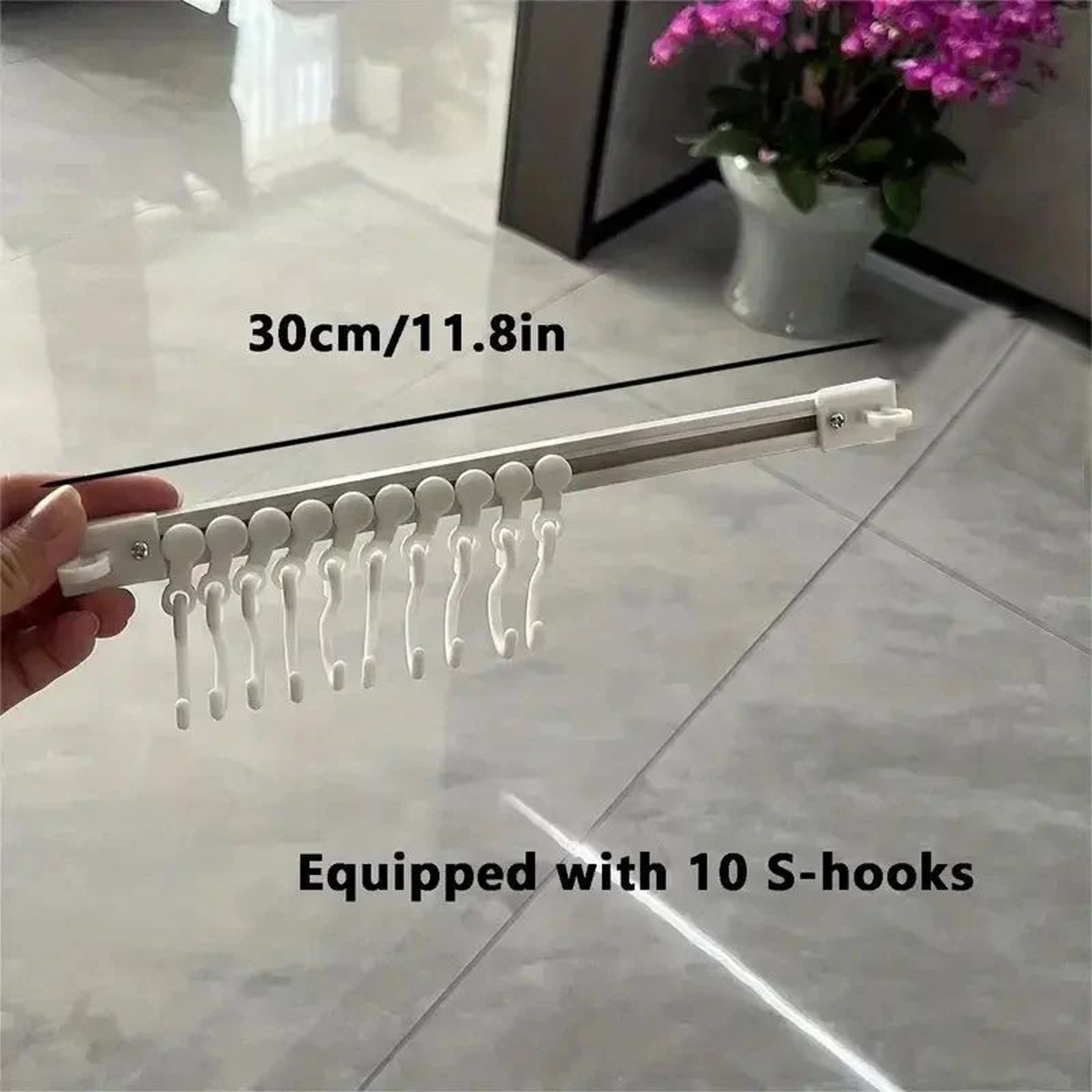 NoDrill Adhesive Sliding Hooks For Door Back  Strong Kitchen Cabinet Organizer Rack SpaceSaving Sto 6