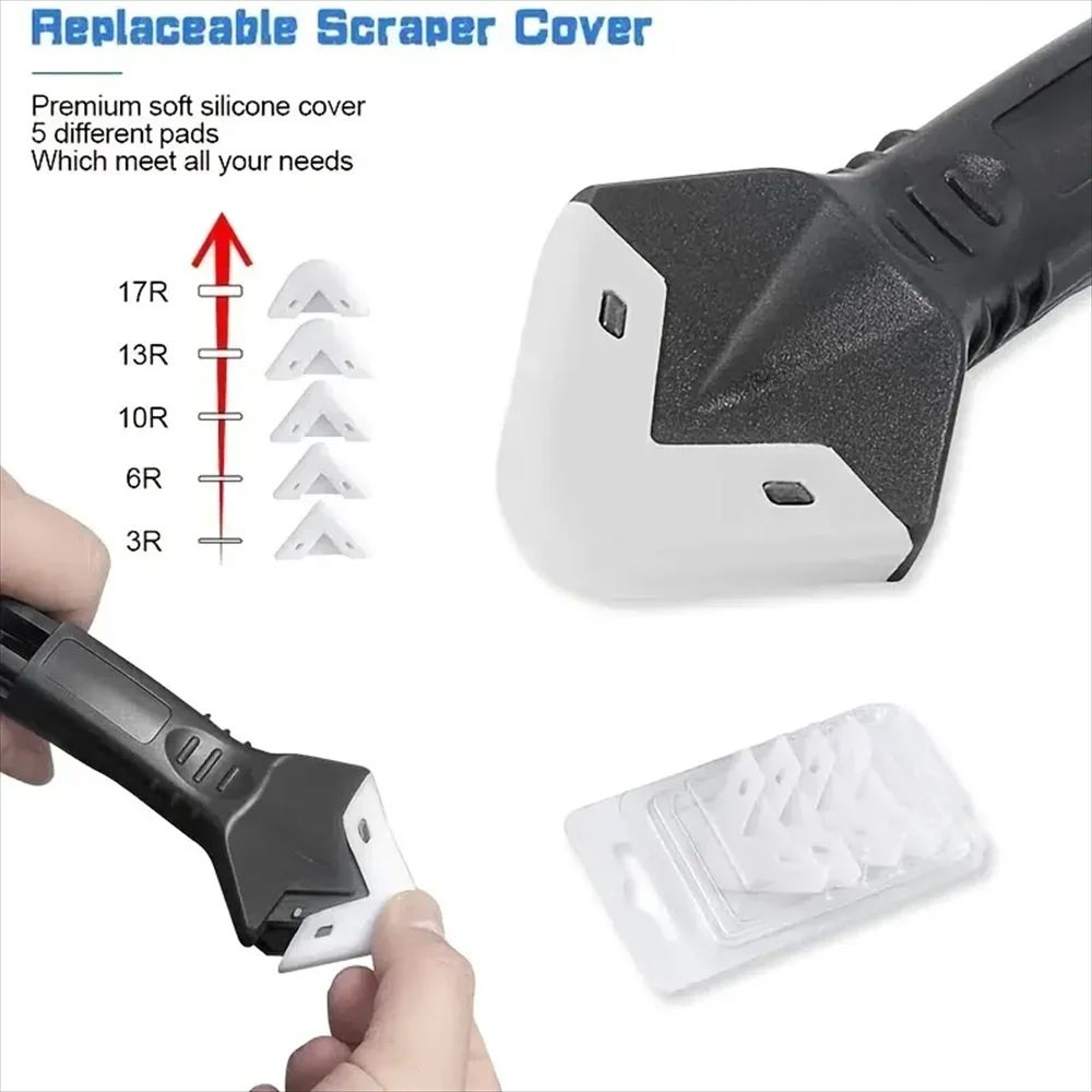 5in1 Caulk Remover  Sealant Finishing Tool Kit  Grout Scraper Angle Spreader Set For Sink  Window R 4