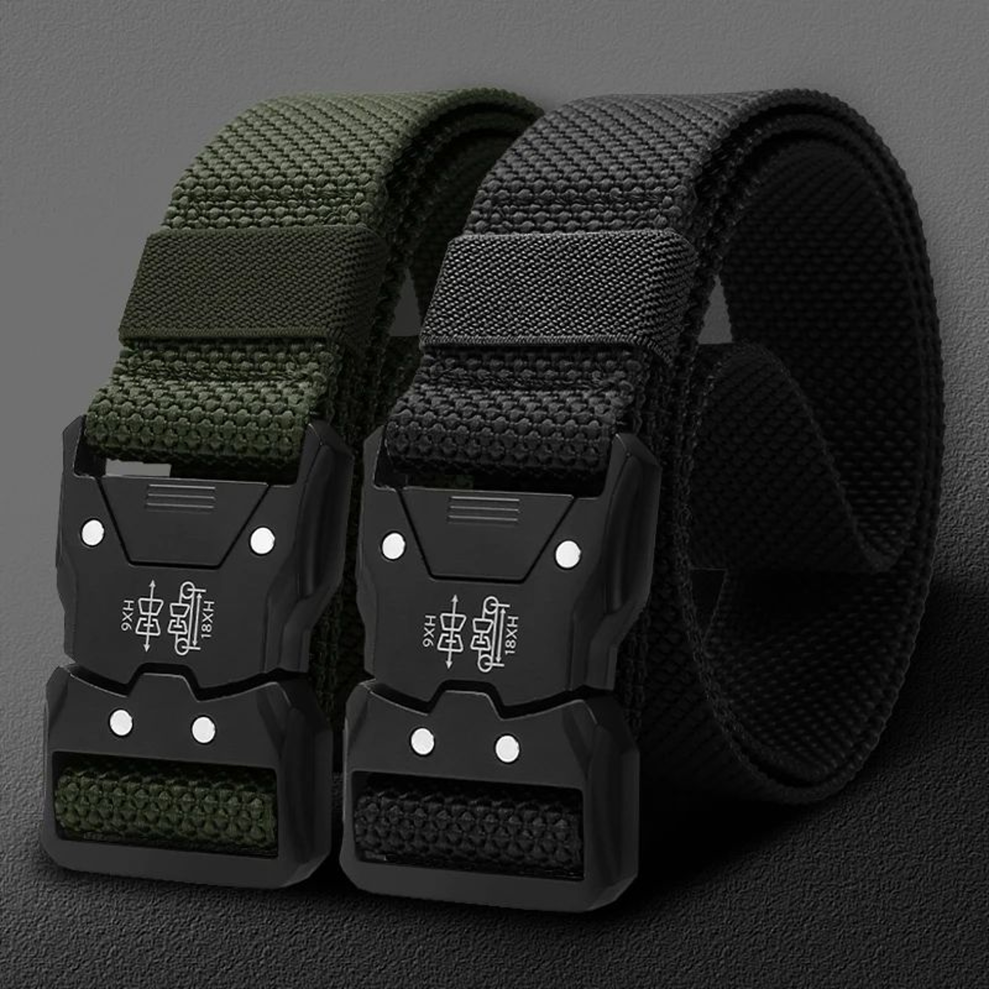 Unisex Tactical Waist Belt W Automatic Buckle  HeavyDuty Nylon Webbing Adjustable Outdoor Hiking Wo 4