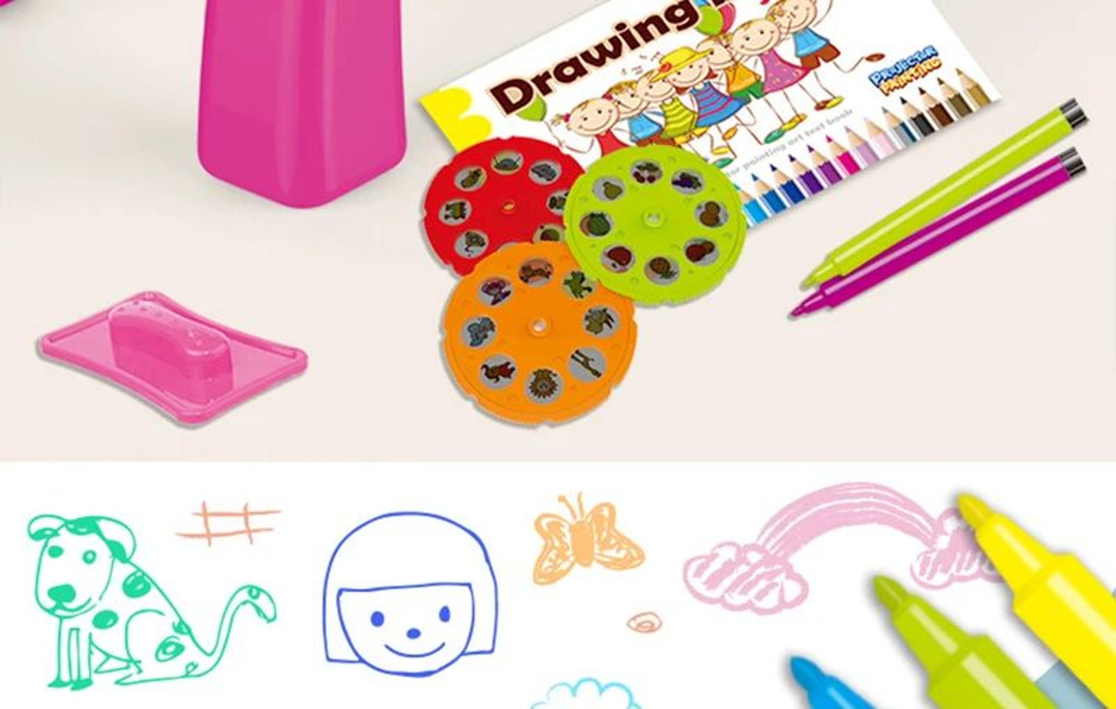 Kids LED Projector Drawing Table  Trace  Paint Art Desk Set Educational Learning Board Toy For Todd 12