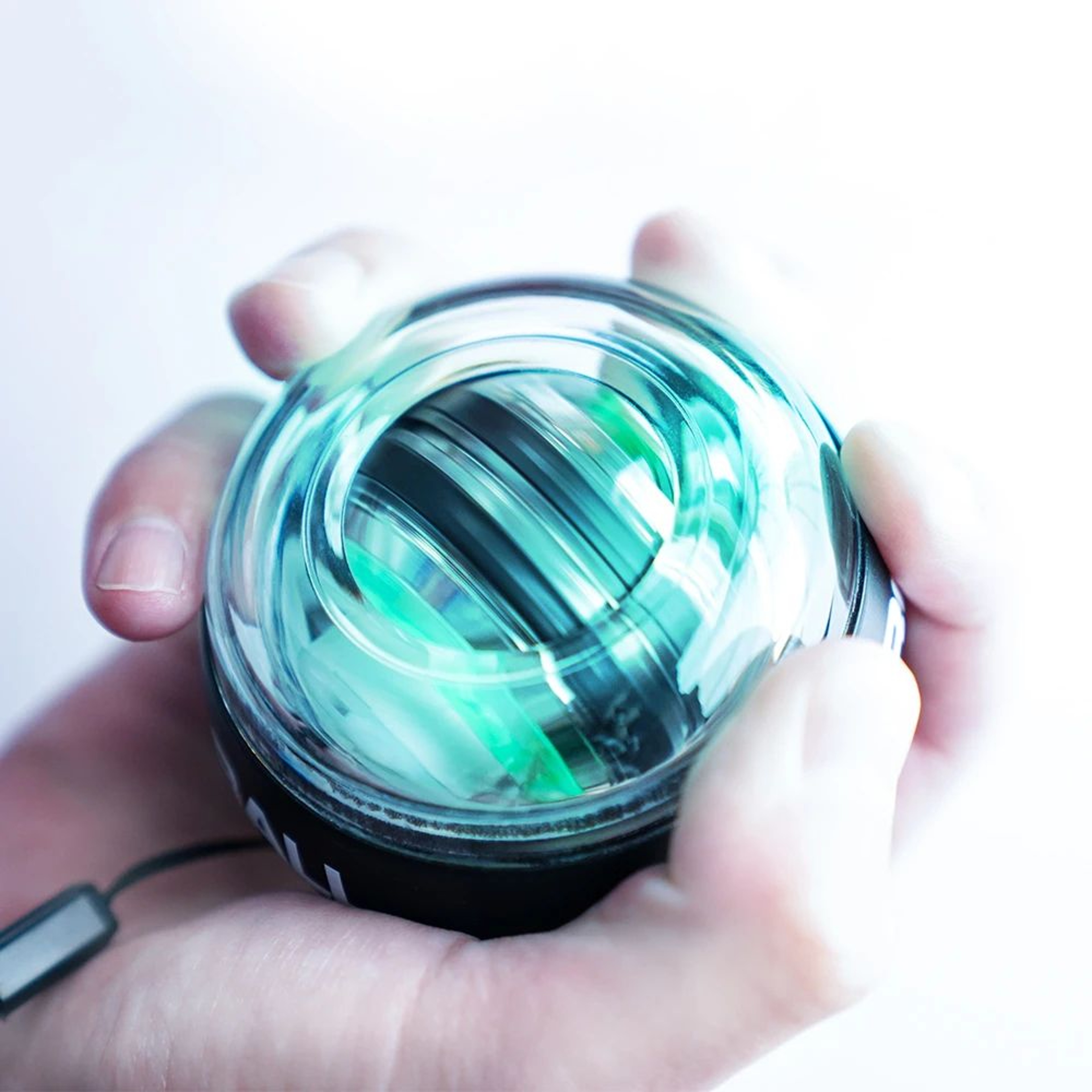 LED Gyro Power Wrist Ball Trainer  Auto Start Forearm  Hand Strengthener Gyroscopic Fitness Tool Wi 10