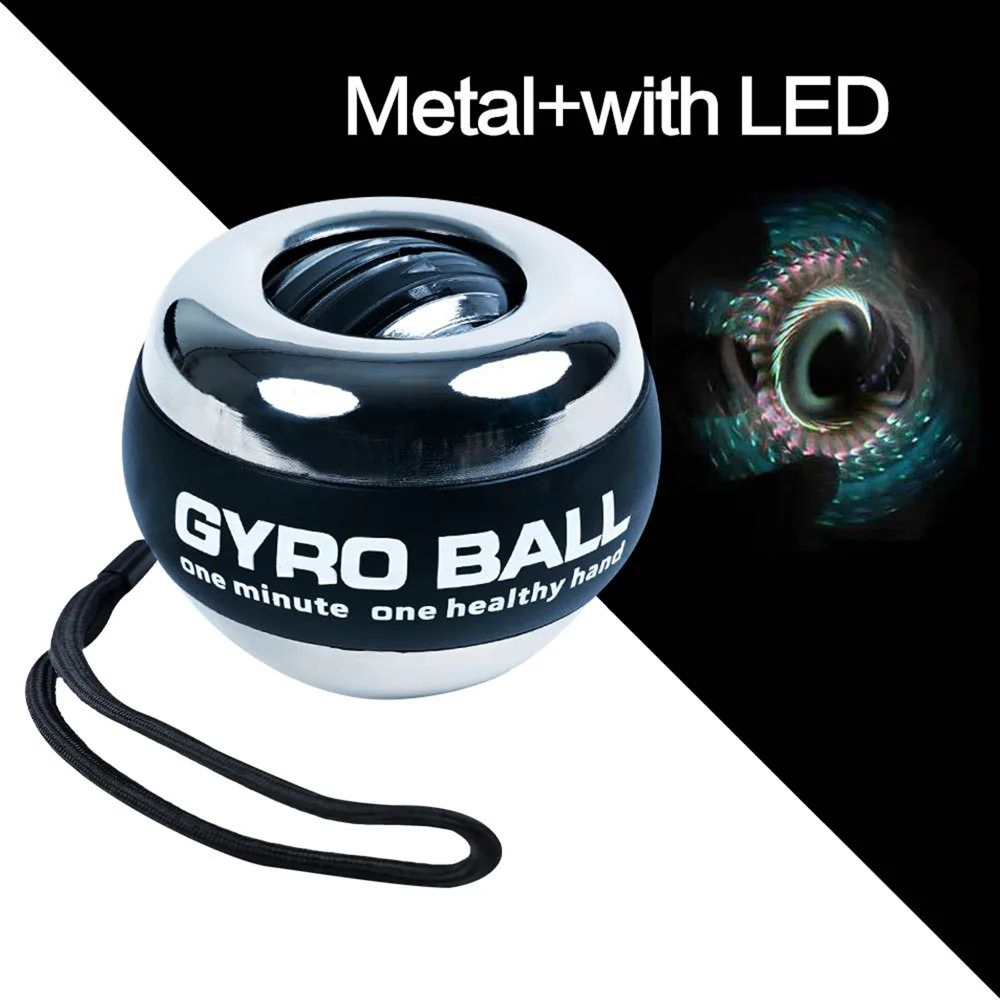 LED Gyro Power Wrist Ball Trainer  Auto Start Forearm  Hand Strengthener Gyroscopic Fitness Tool Wi 14