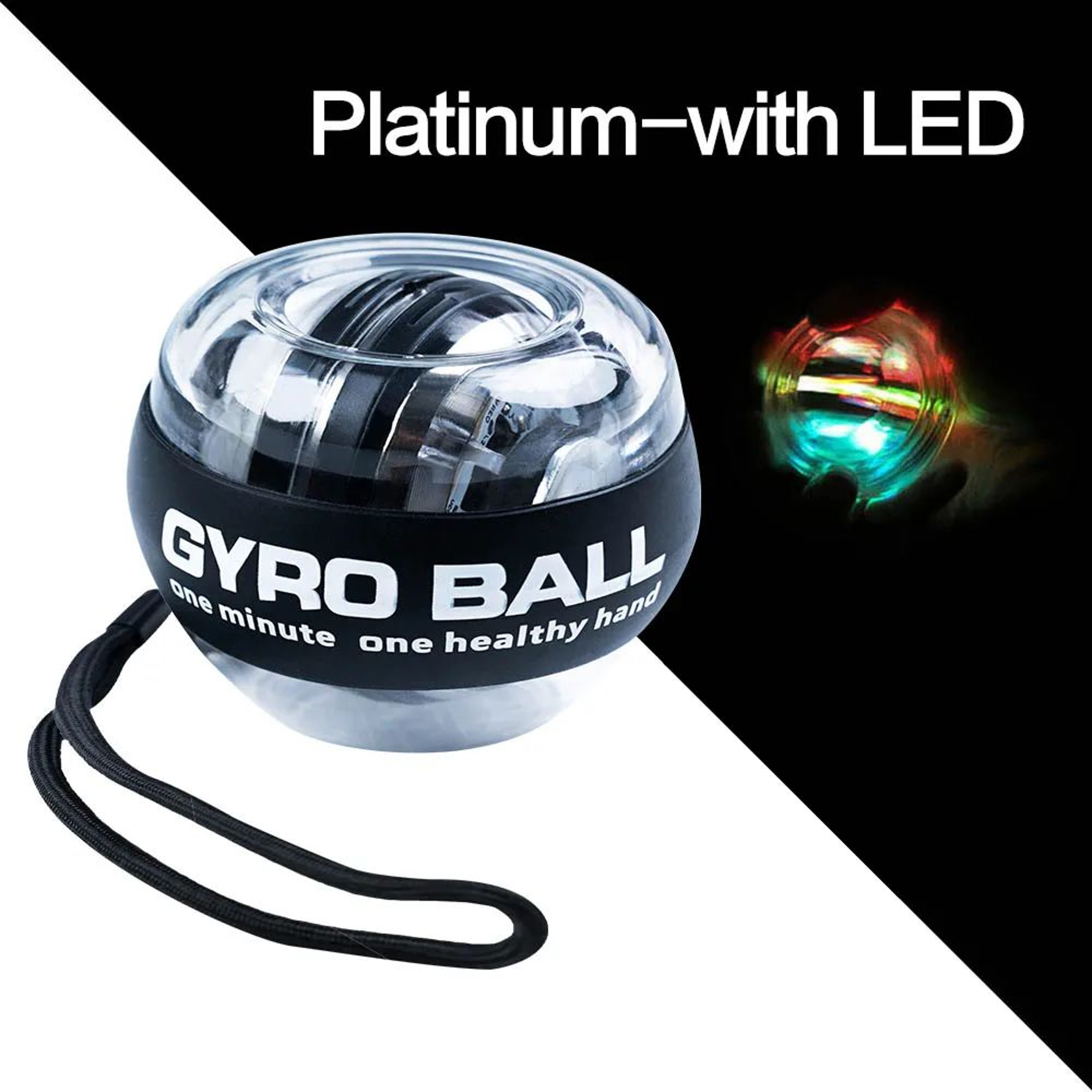 LED Gyro Power Wrist Ball Trainer  Auto Start Forearm  Hand Strengthener Gyroscopic Fitness Tool Wi 17