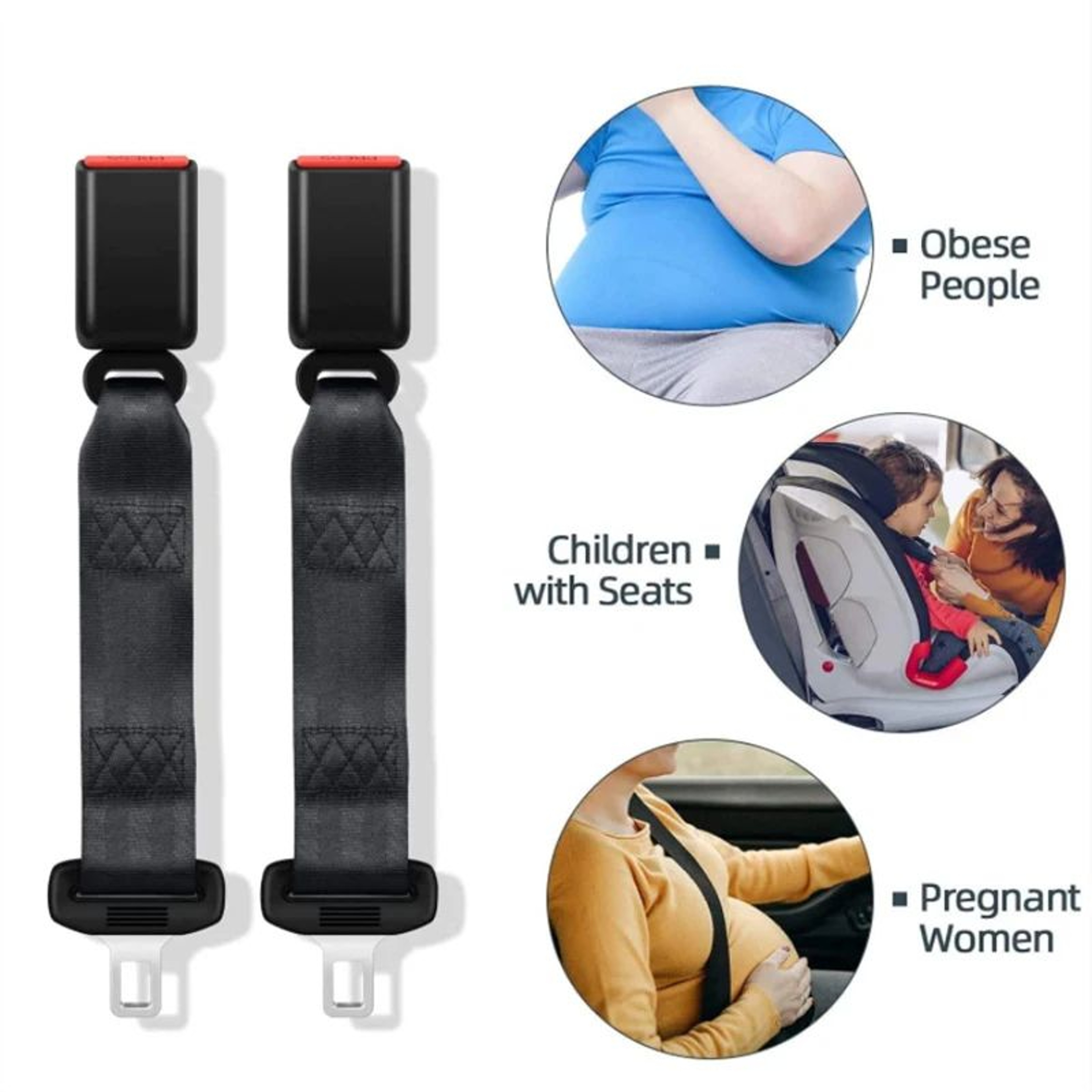 Pregnancy Car Seat Belt Adjuster  Extender  Maternity Safety Harness Adjustable Belly Protection Bu 2