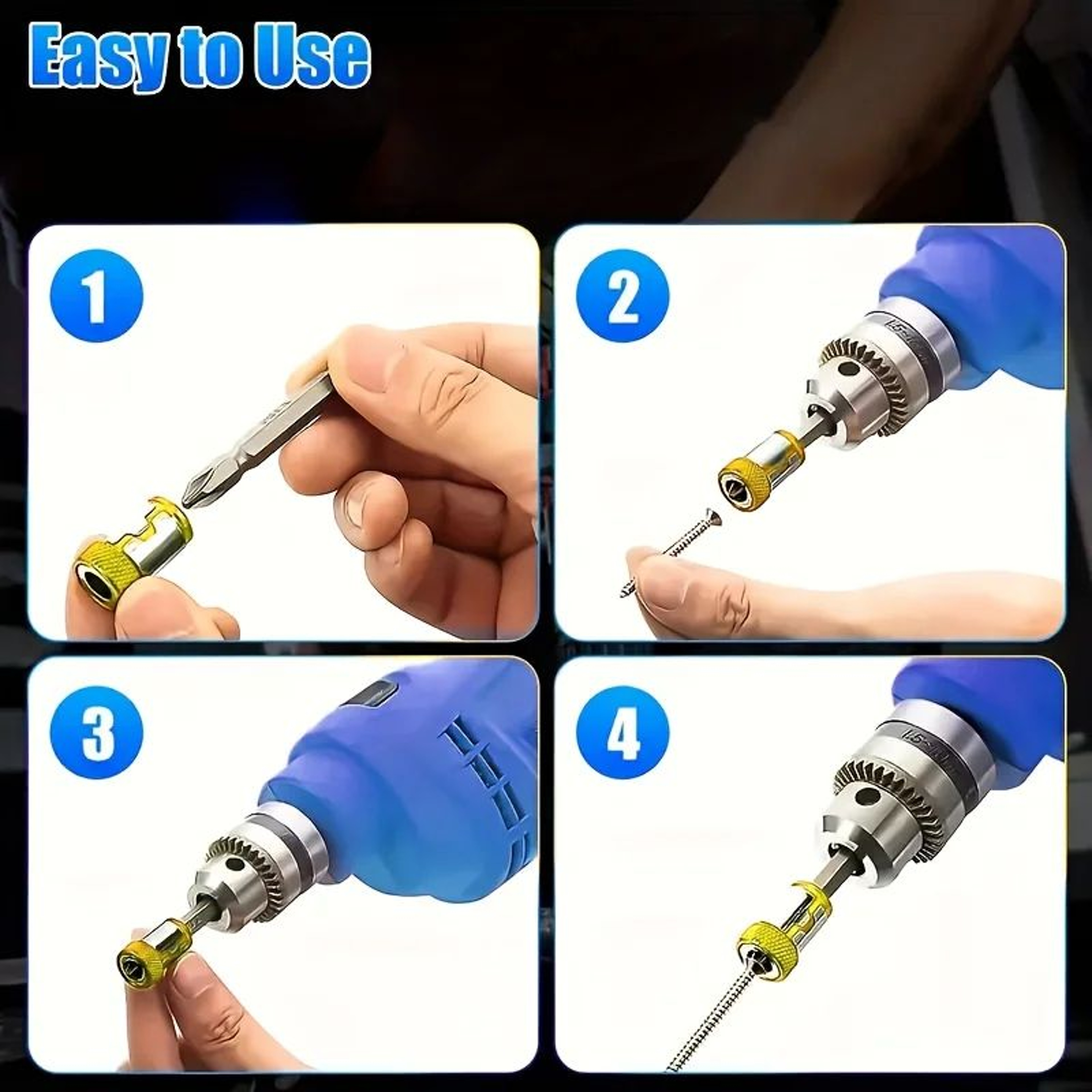 Universal Magnetic Screw Ring Drill Bit Set  Magnetized Screwdriver Bit Holder With NonSlip Phillip 3