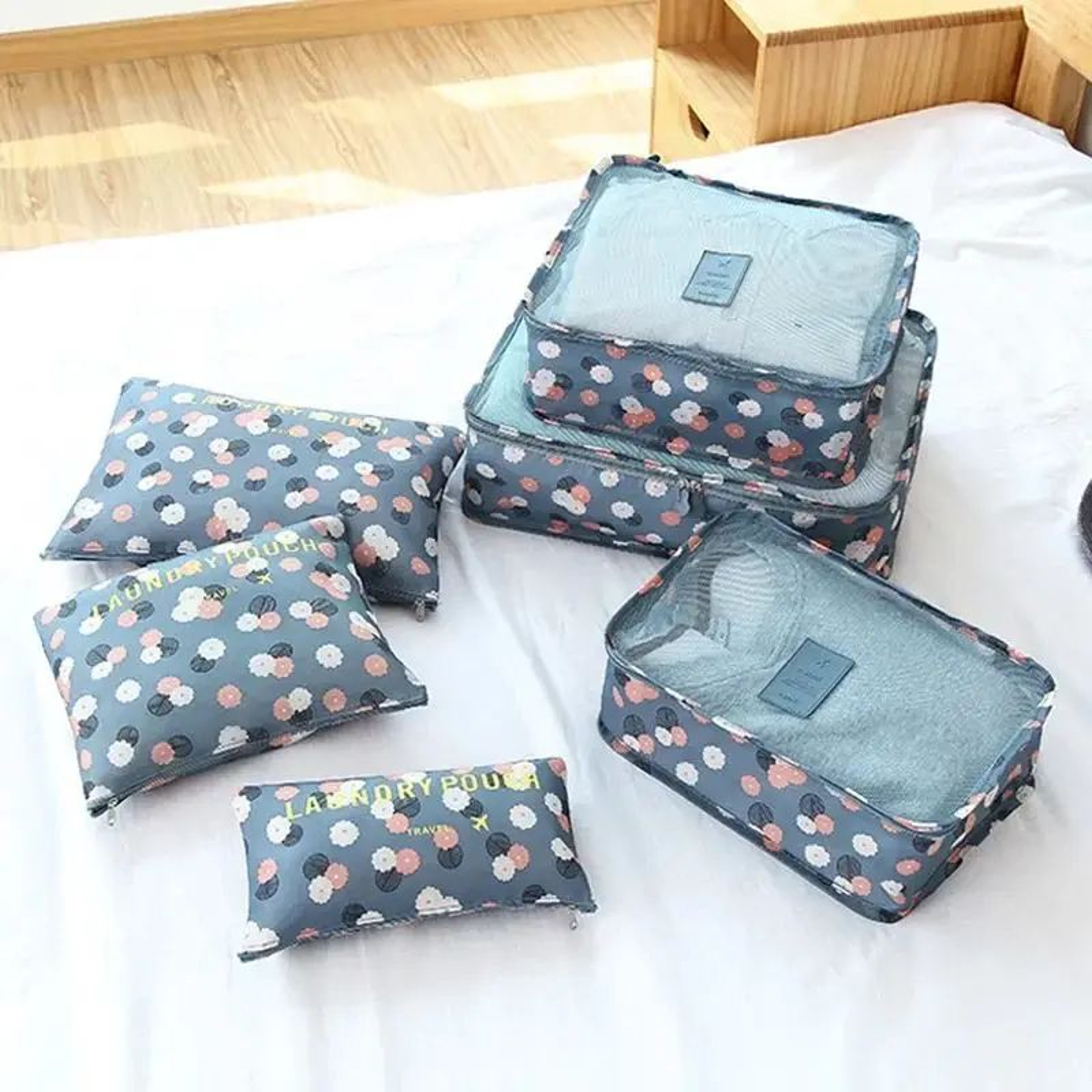 6Piece Travel Packing Cubes Set Large Luggage Organizer Bags For Clothes Business Trip Suitcase Sto 2