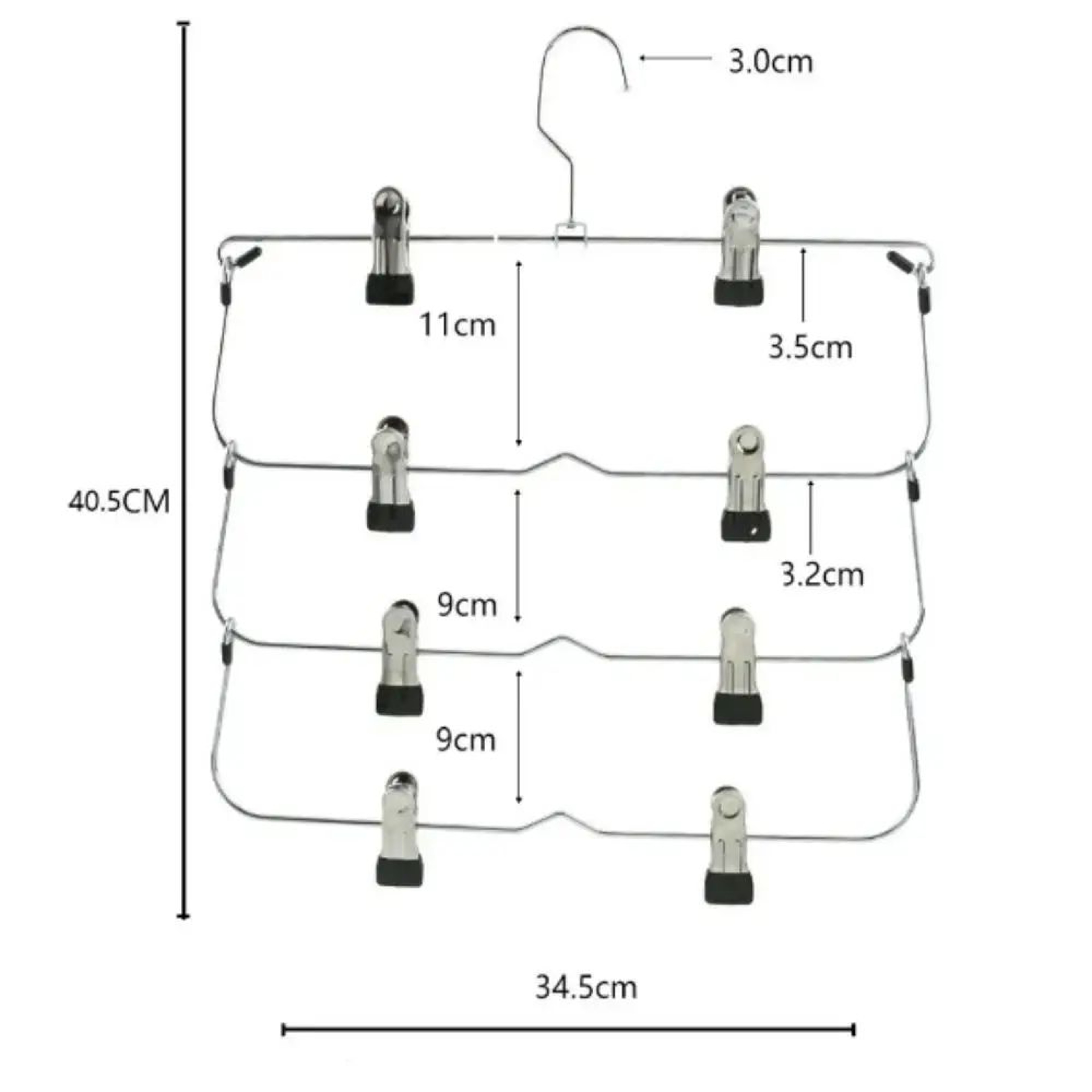 MultiFunctional NonSlip Stainless Steel Pants Hanger  Seamless Skirt  Trouser Storage Rack 5