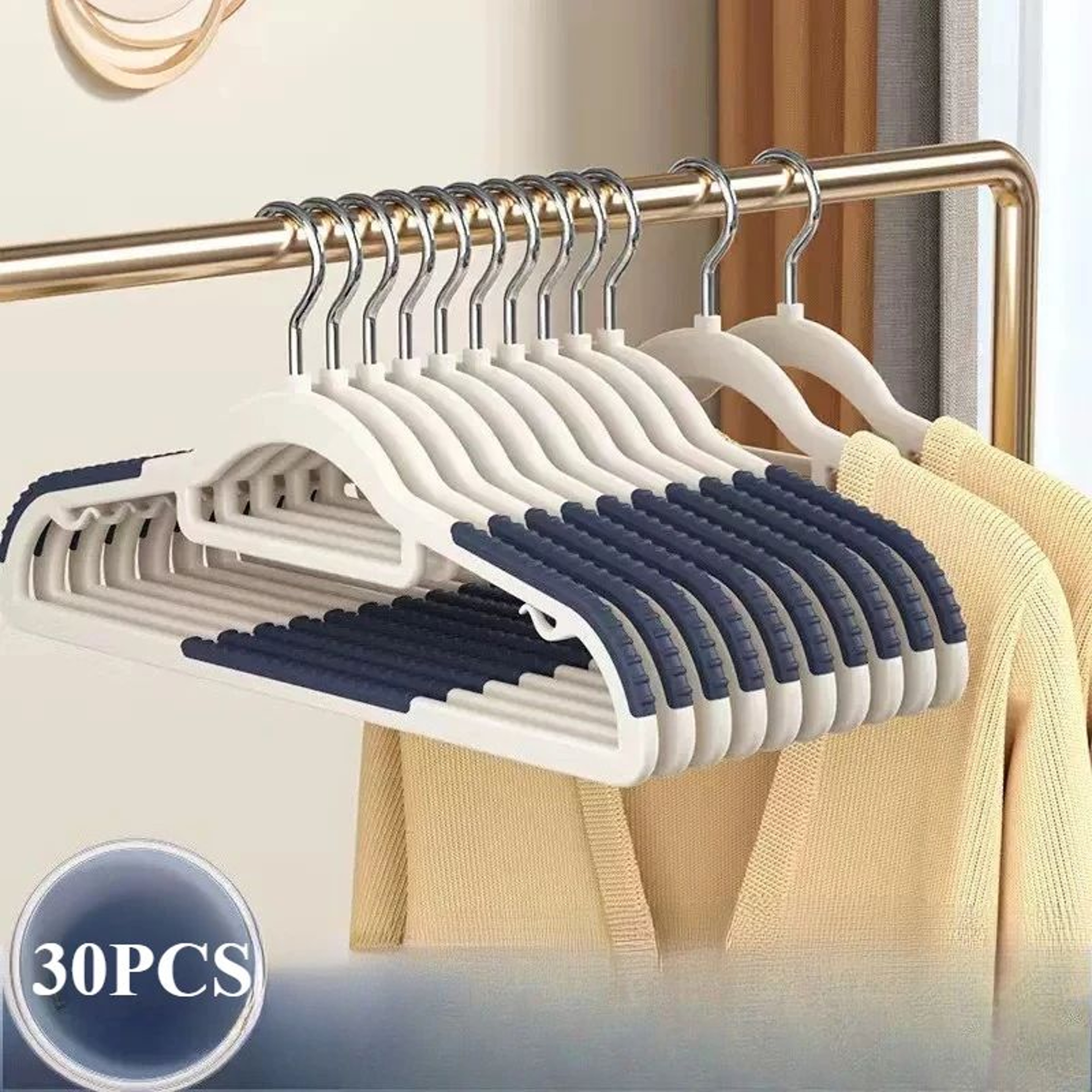 30pcs NonSlip Rotating Hook Clothes Hangers Set For Closet Organization 3